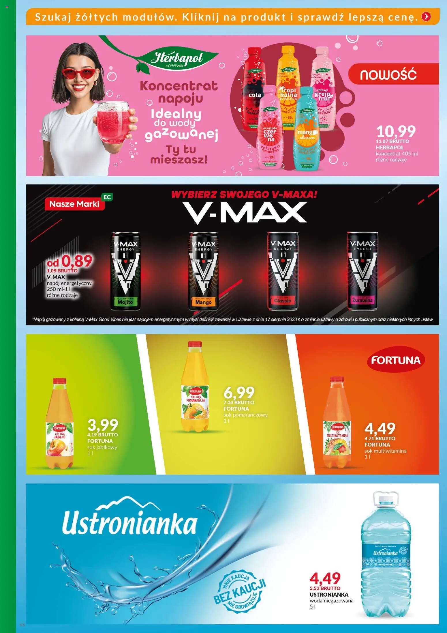 Eurocash Gazetka - Katalog Artykułów Spożywczych od 16.11.2025 | Strona: 65 | Produkty: Mango, Sok pomarańczowy, Sok, Woda