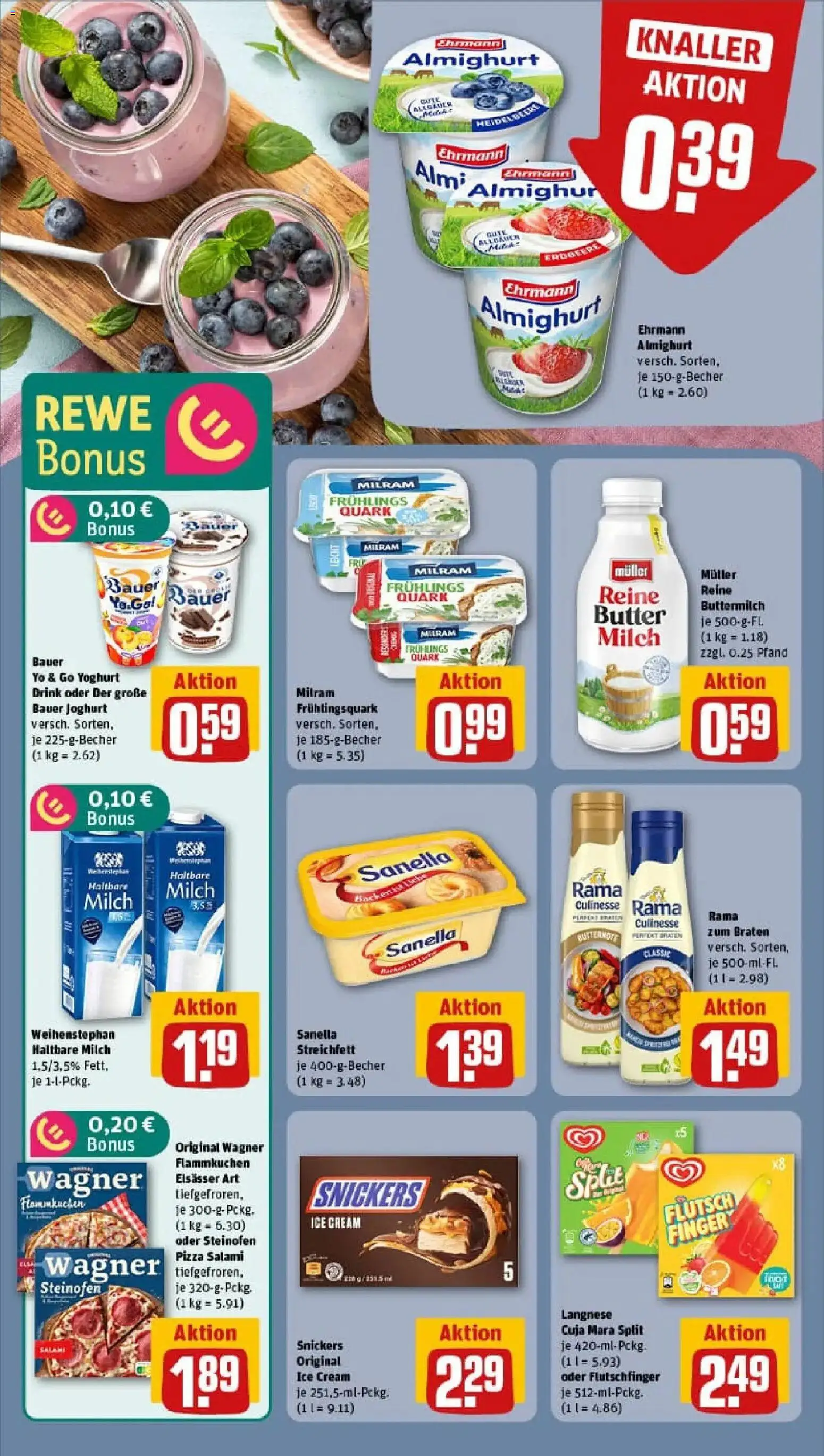 Rewe prospekt München / Neuhausen-Nymphenburg	 – gültig ab 26.01.2026 | Seite: 10 | Produkte: Buttermilch, Quark, Pizza, Sanella