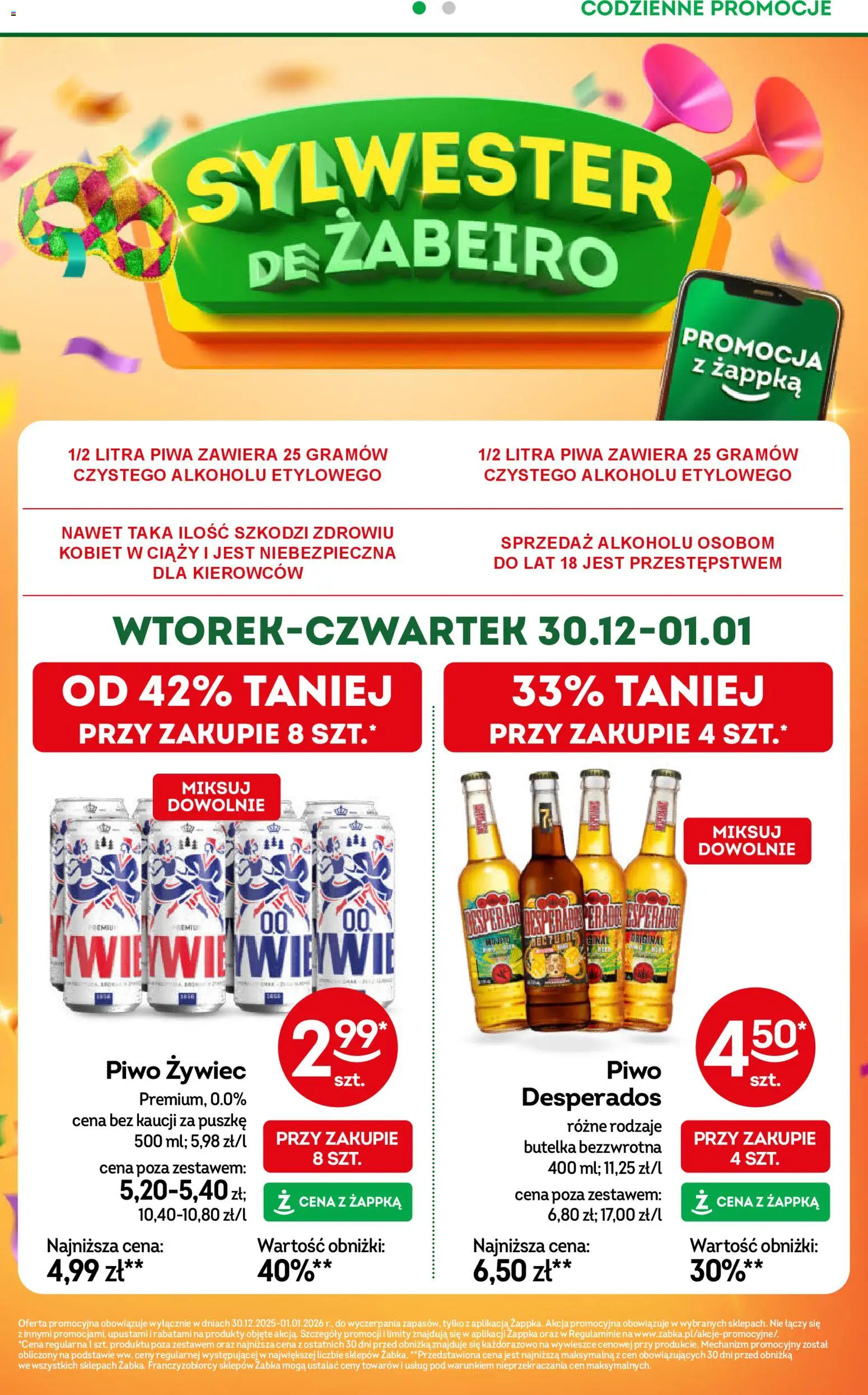 Żabka Gazetka od 30.12.2025 | Strona: 2 | Produkty: Piwo