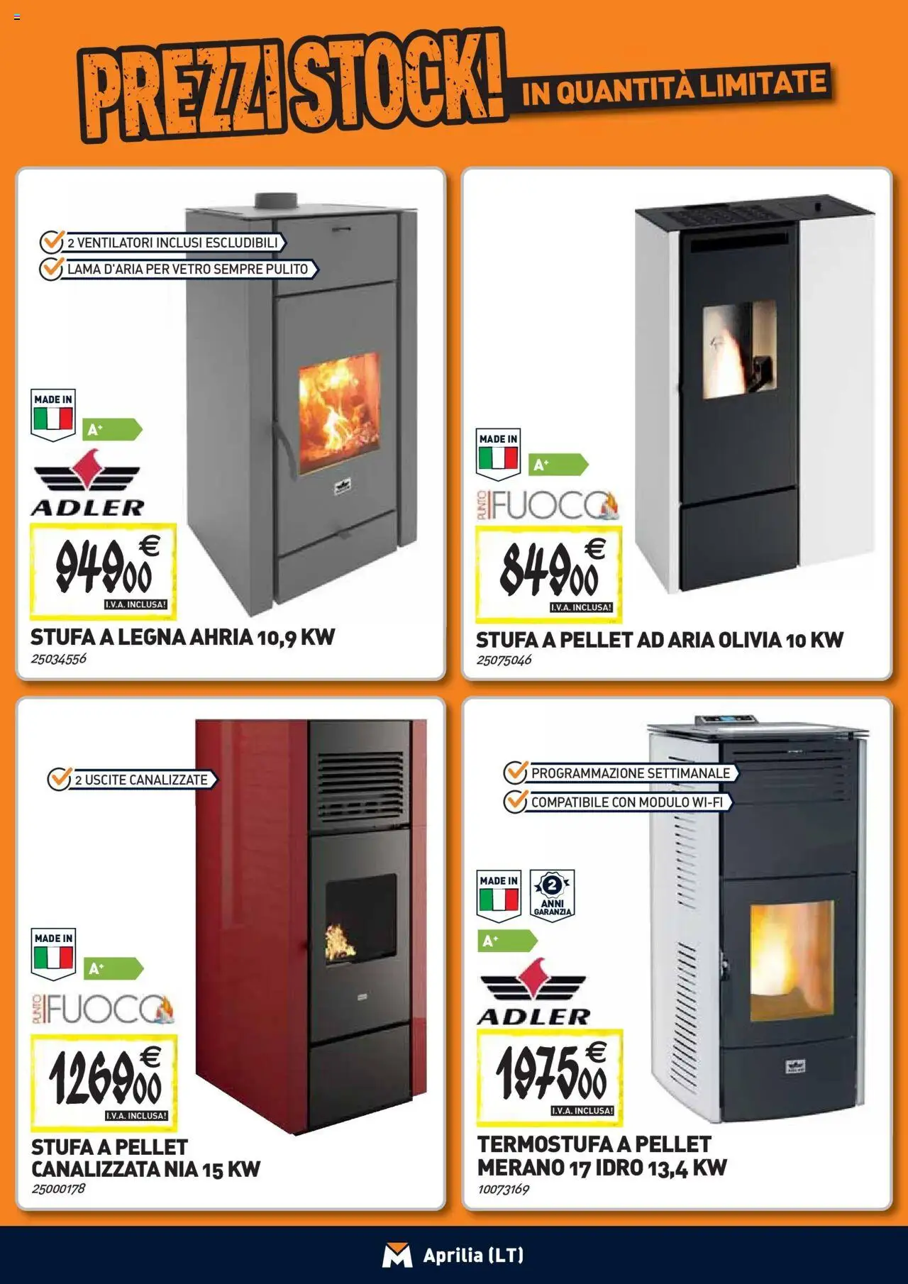 Volantino TECNOMAT del 27.08.2025 | Pagina: 9 | Prodotti: Pellet, Stufa a legna, Stufa a pellet, Stufa