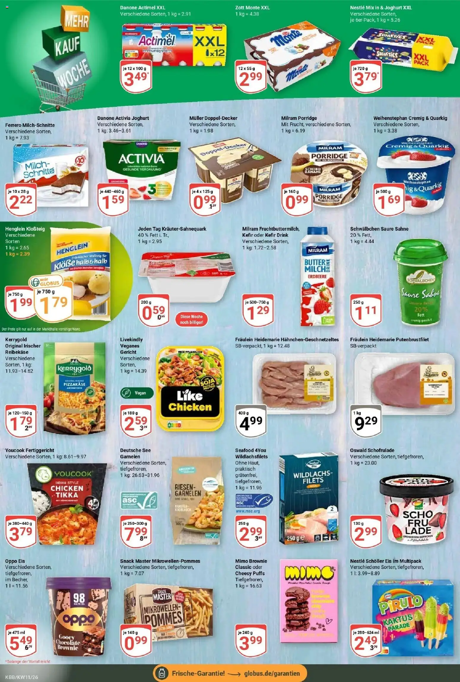 Globus prospekt Koblenz-Bubenheim	 – gültig ab 09.03.2026 | Seite: 11 | Produkte: Joghurt, Pommes, Reibekase, Sahne