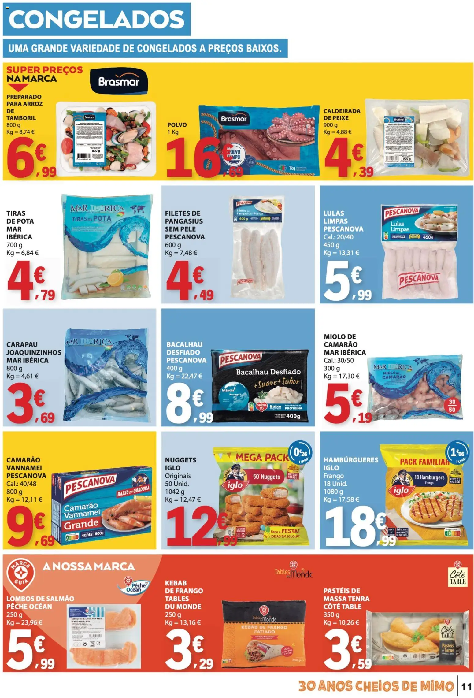 E.Leclerc folheto │ válido de 23.04.2026 | Página: 11 | Produtos: Forno, Faca, Nuggets, Proteina