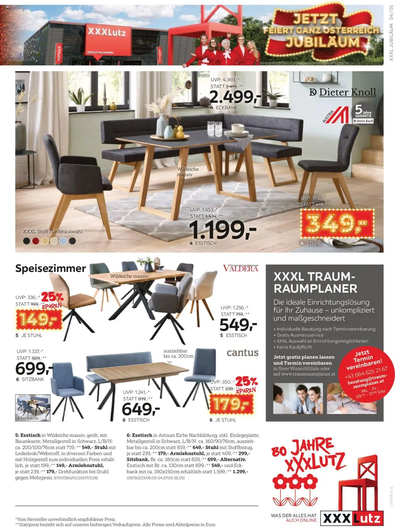 XXXLutz Jubiläumsangebote gültig ab 19.08.2025 | Seite: 5 | Produkte: Uhr, Stuhl