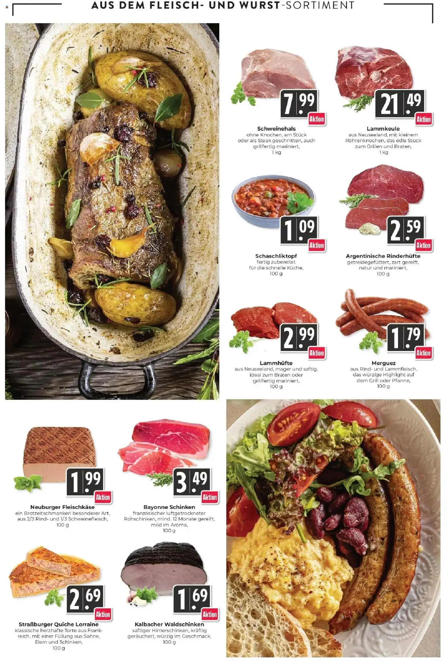 E center Prospekt Lörrach	 – gültig ab 23.03.2026 | Seite: 4 | Produkte: Lammkeule, Grill, Schinken, Steak