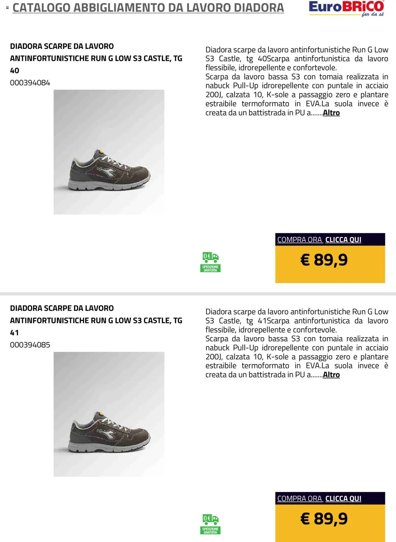 Volantino Eurobrico del 23.07.2025 | Pagina: 34 | Prodotti: Scarpe