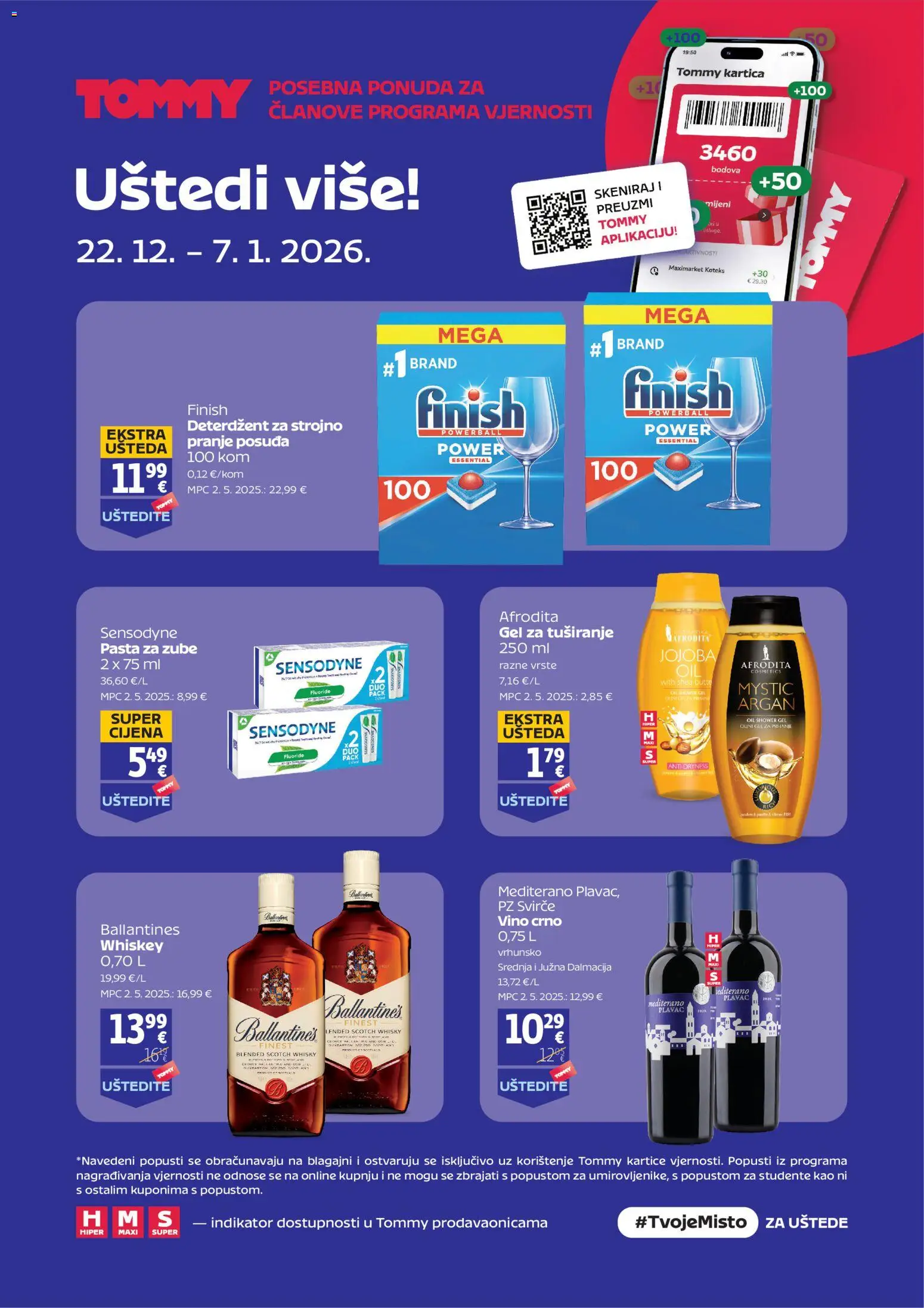 Tommy katalog | vrijedi od 22.12.2025 | Stranica: 3 | Proizvodi: Gel za tuširanje, Vino, Deterdžent, Sensodyne