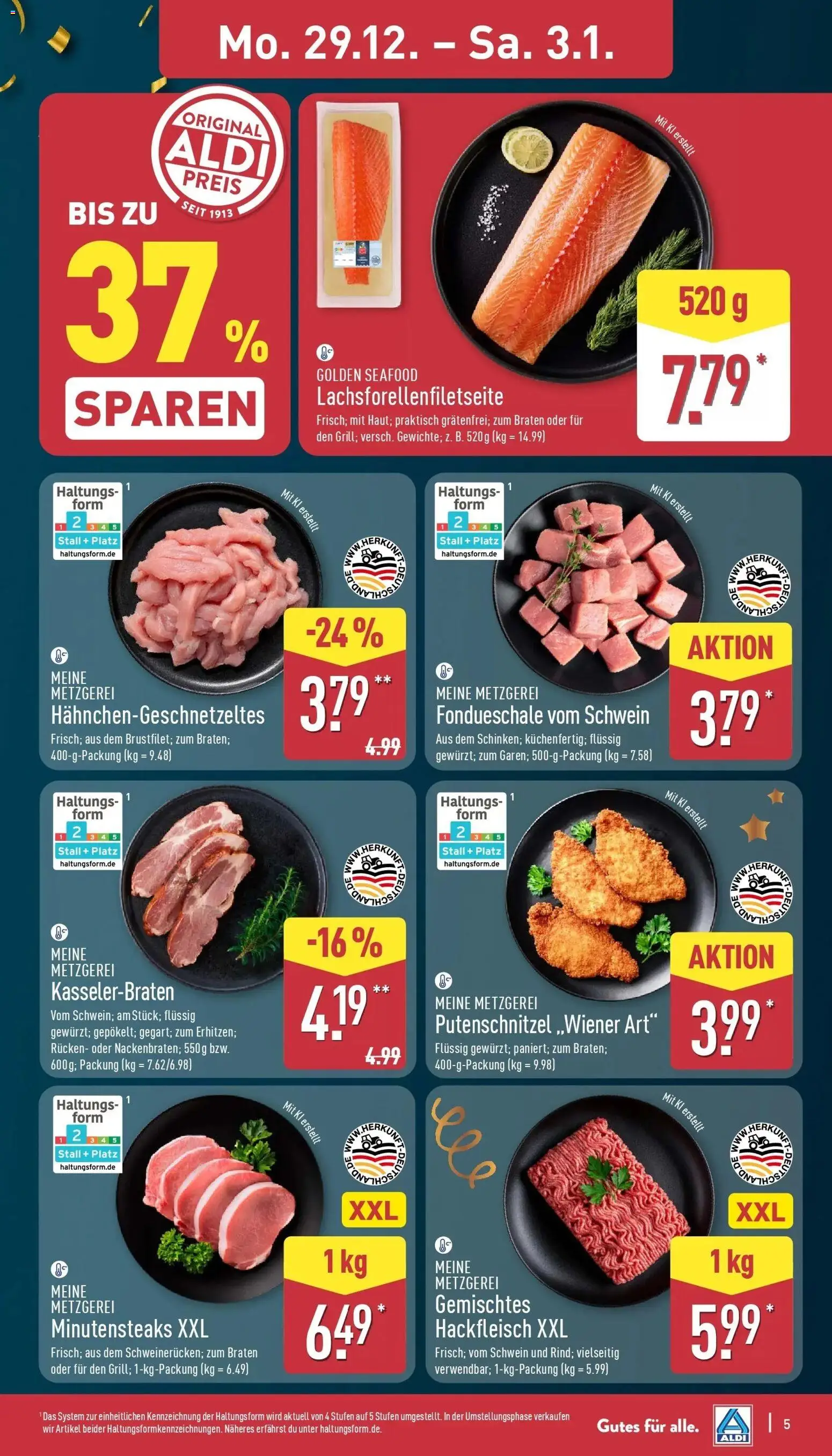 Aldi - ALDI Nord: Wochenangebote – gültig ab 28.12.2025 | Seite: 5 | Produkte: Putenschnitzel, Hackfleisch