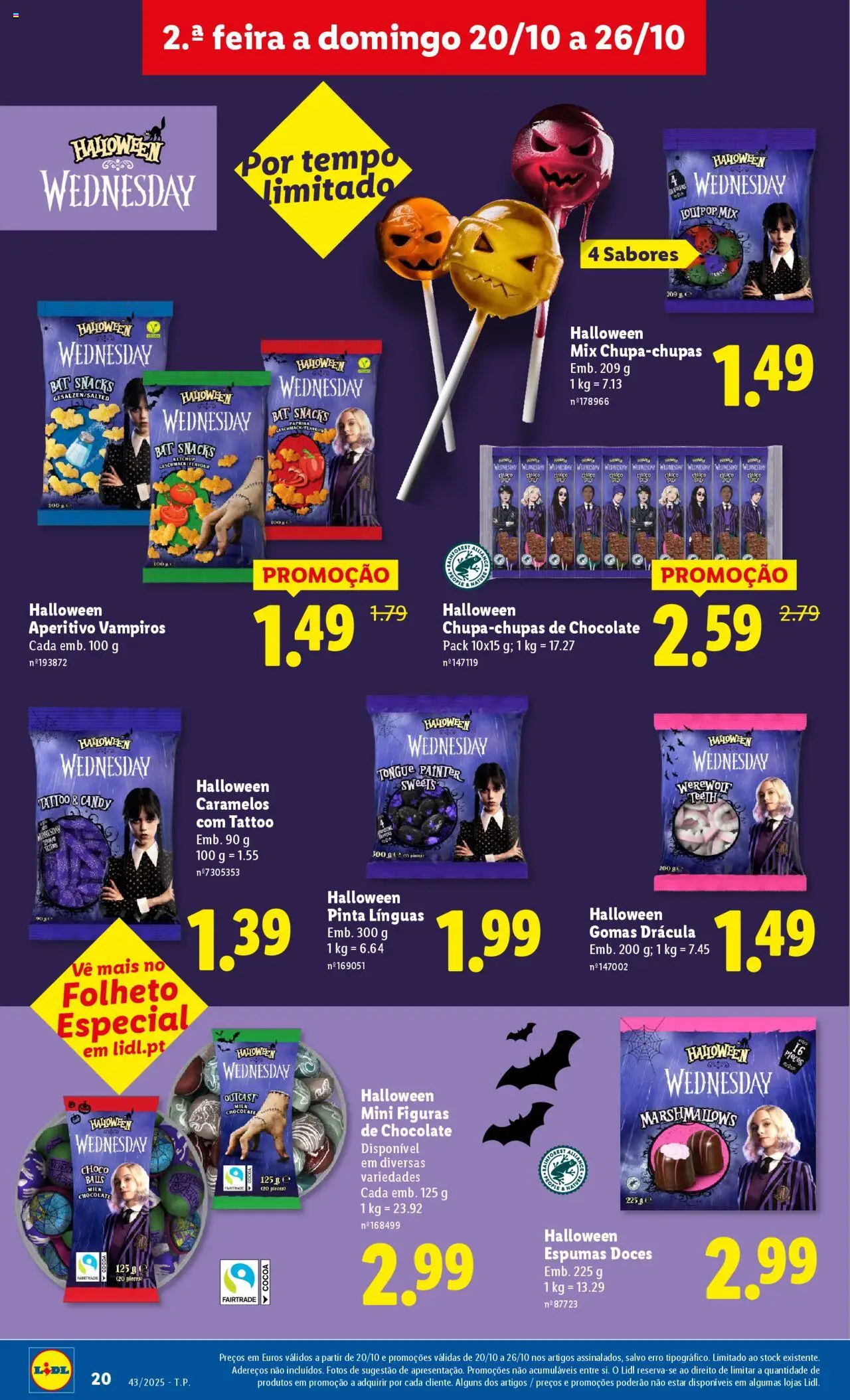 Lidl folheto │ válido de 20.10.2025 | Página: 20 | Produtos: Chocolate, Doces, Gomas
