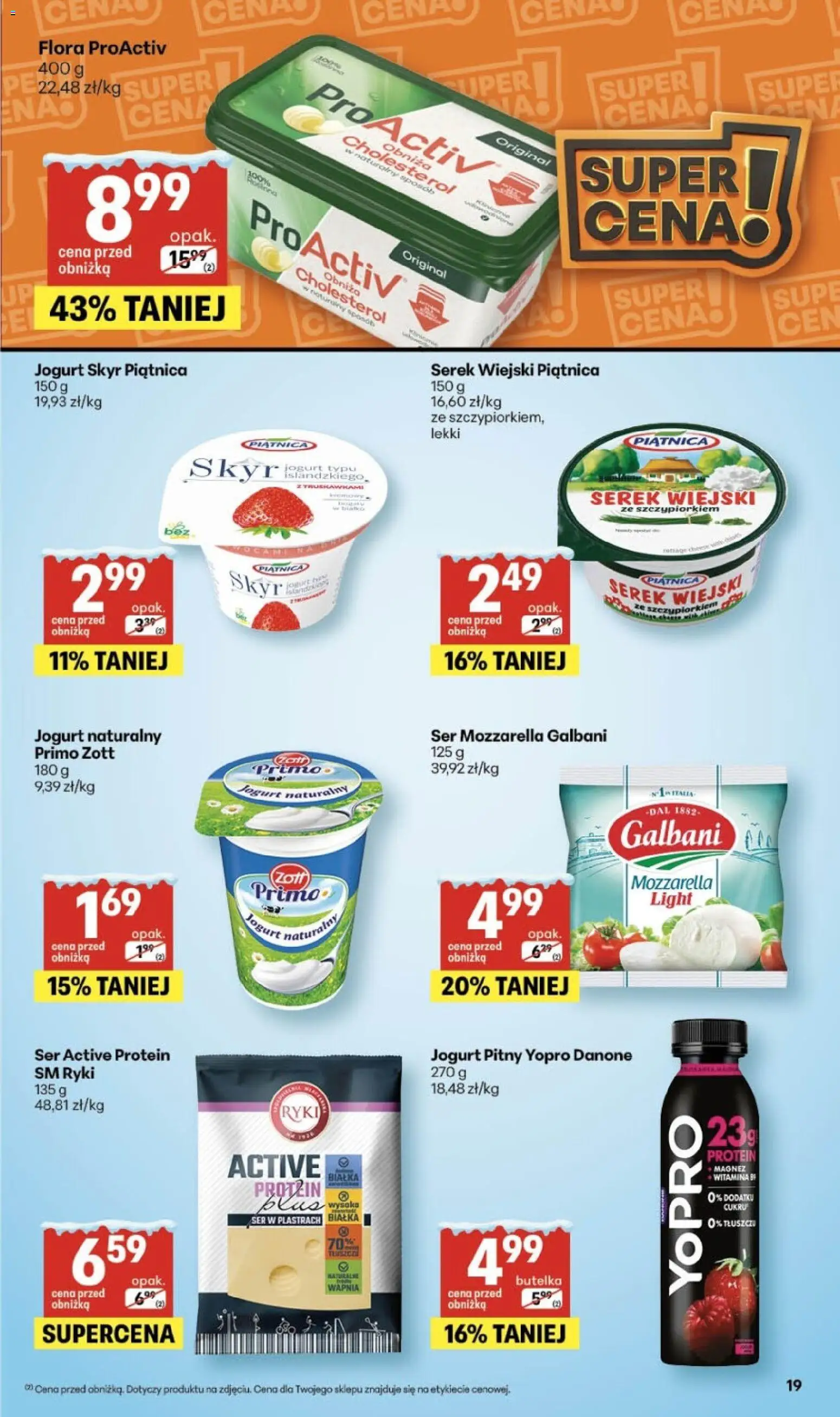 Delikatesy Centrum Gazetka - Sklepy Własne od 08.01.2026 | Strona: 19 | Produkty: Serek, Skyr piątnica, Ser, Skyr