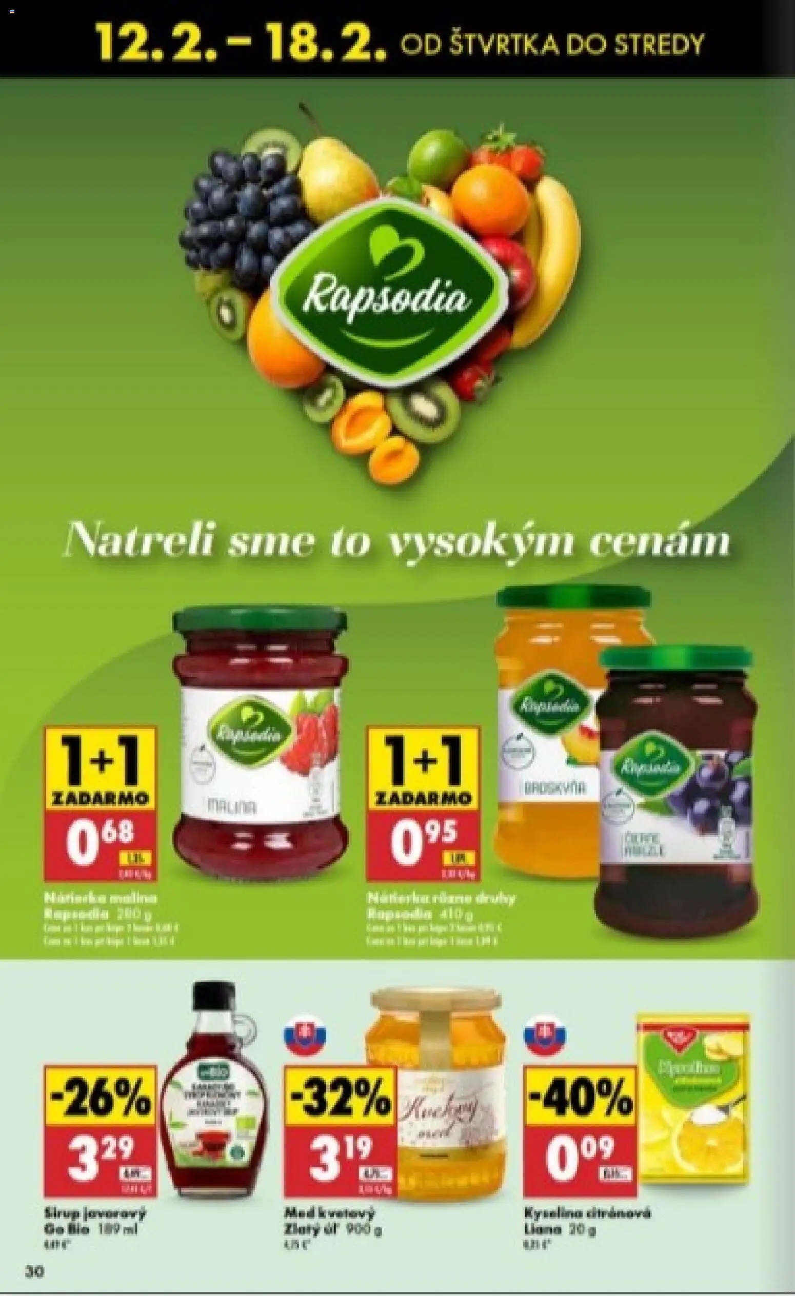Nové Biedronka akcie – leták je platný od 12.02.2026 | Strana: 30 | Produkty: Med