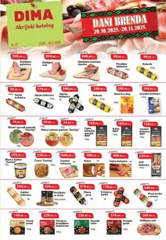 VP Dima katalog - pregled VP Dima kataloga - važi od 23.10.2025 | Strana: 1 | Proizvode: Mast, Kobasica, Pečenica, Pašteta