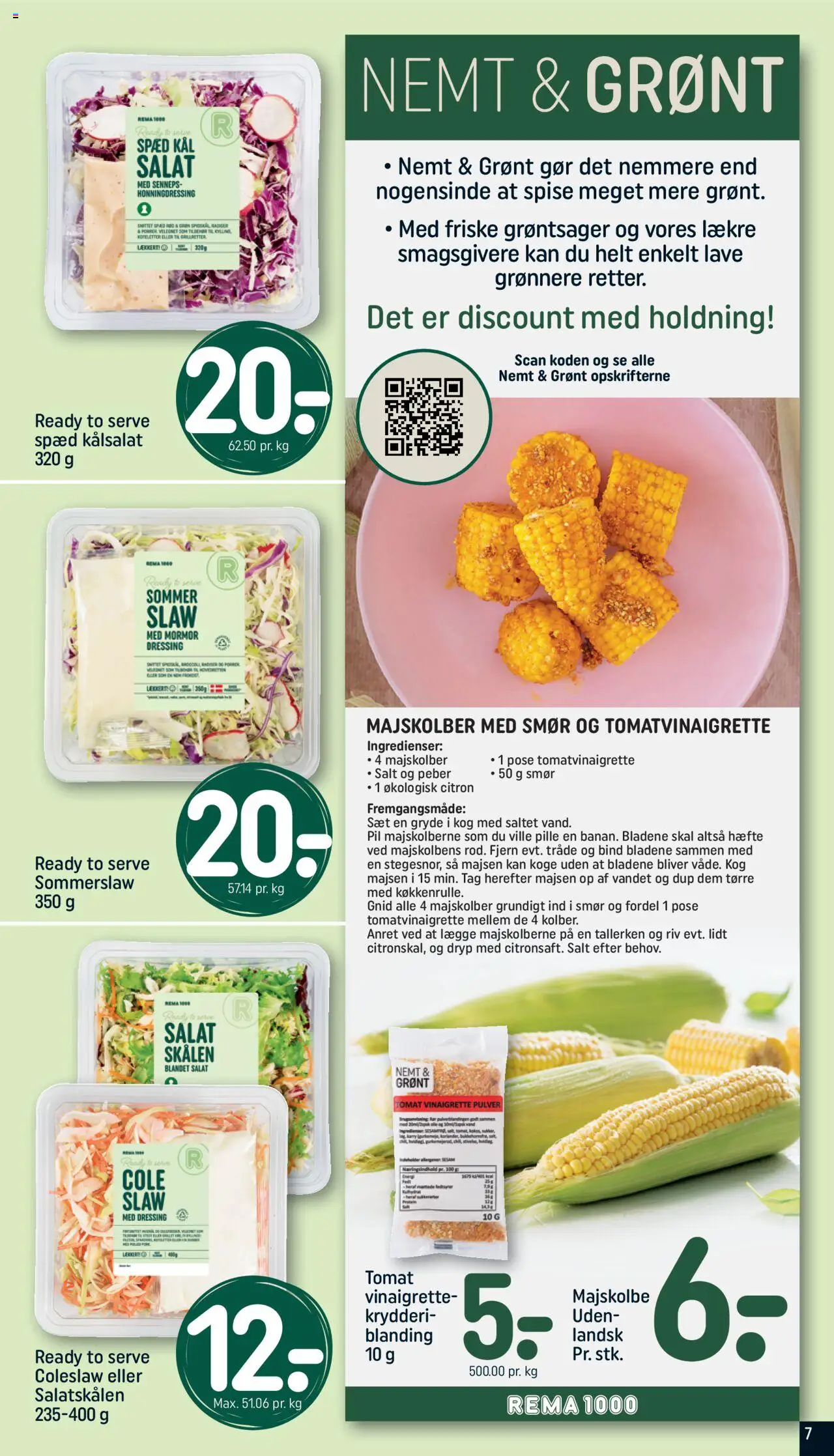 Rema 1000 Tilbudsavis gyldig fra 29.06.2025 | Side: 7 | Produkter: Smør, Salat, Dressing, Salt