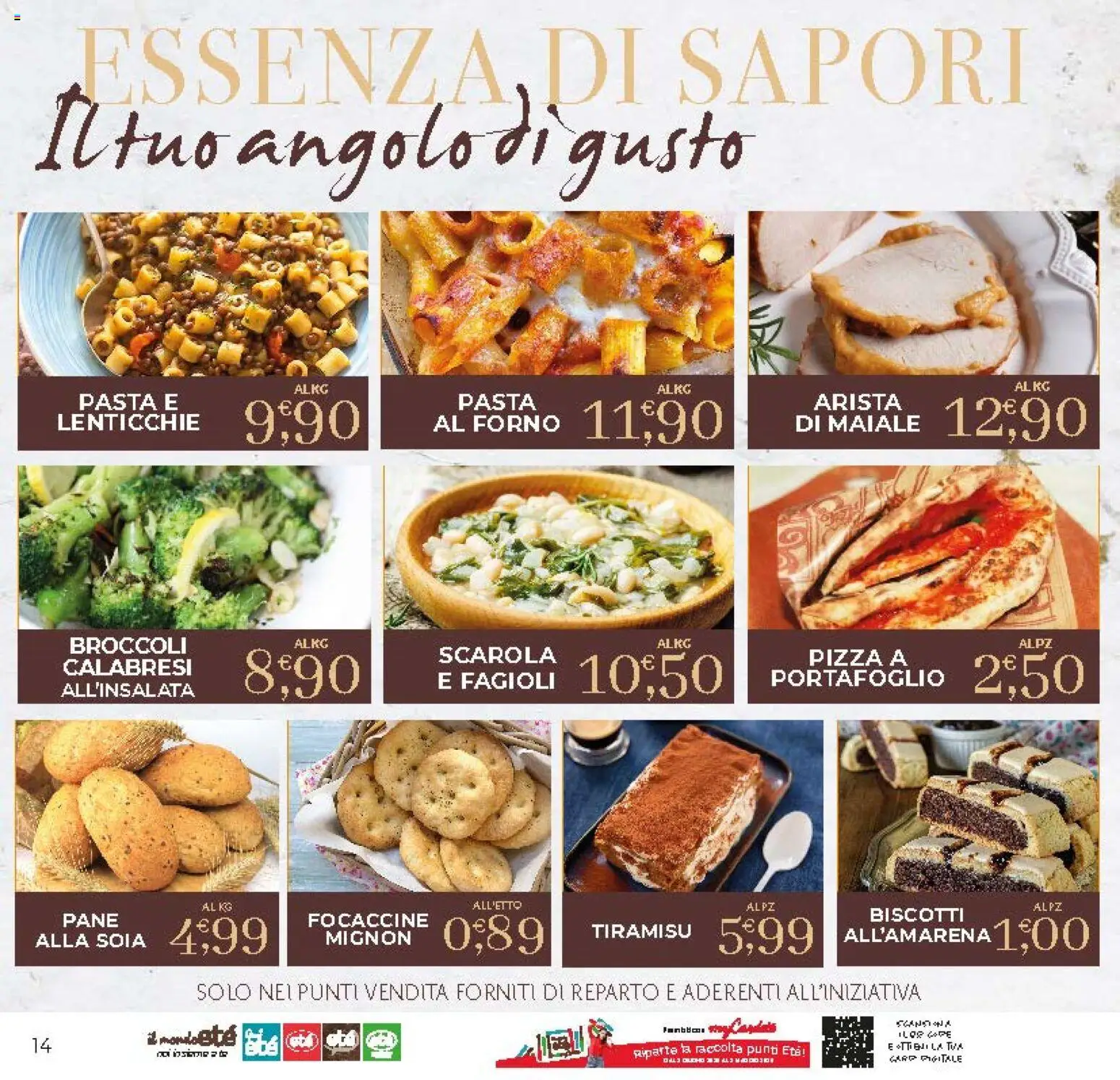 Volantino Eté del 21.11.2025 | Pagina: 14 | Prodotti: Pane, Lenticchie, Pasta, Broccoli
