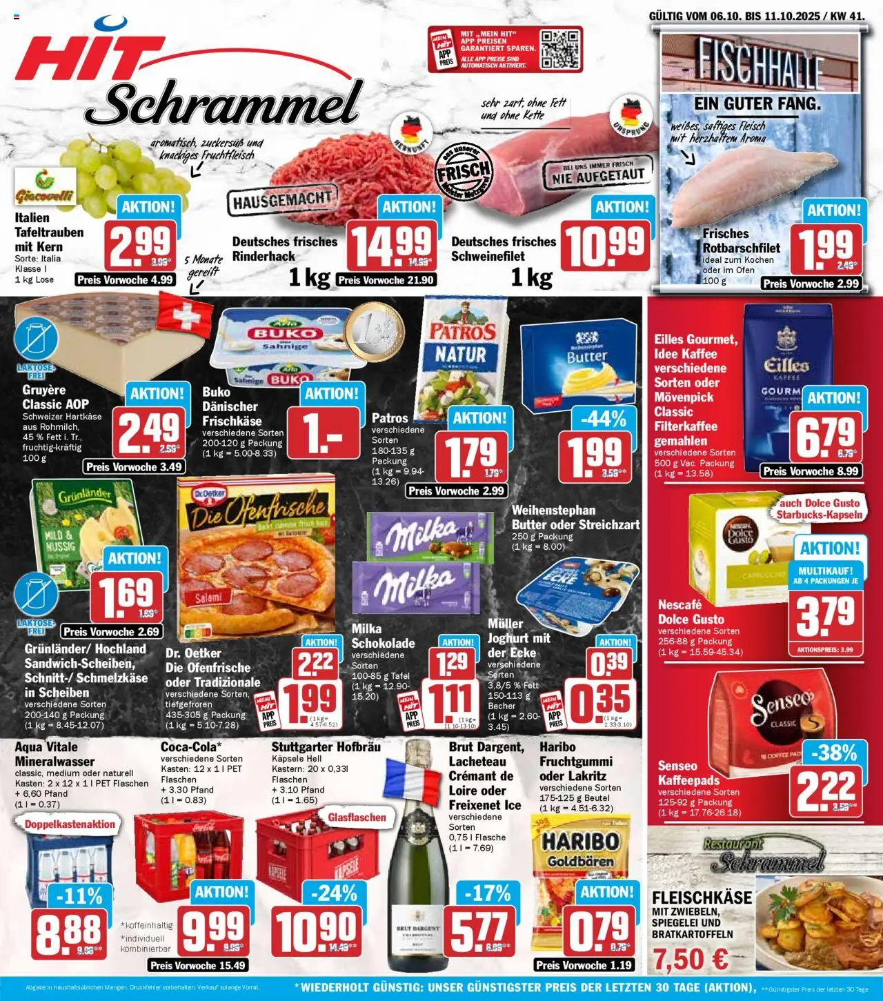 HIT - Baden-Württemberg – gültig ab 06.10.2025 | Seite: 1 | Produkte: Senseo, Joghurt, Milka, Fleisch