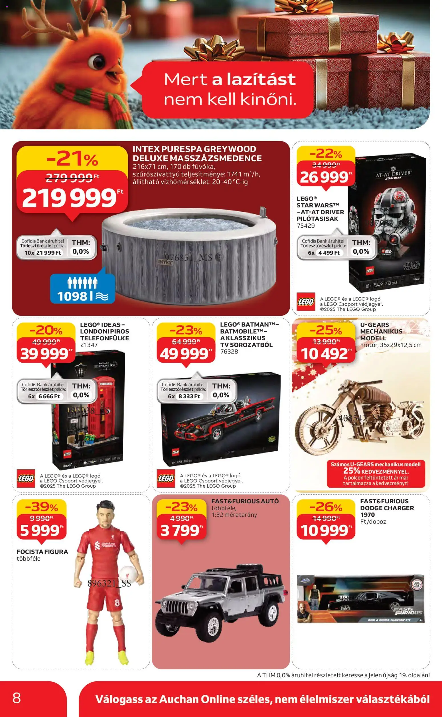 Auchan akciós ujság - amely érvényes a következő dátumtól: 13.11.2025 | Oldal: 8 | Termékek: TV