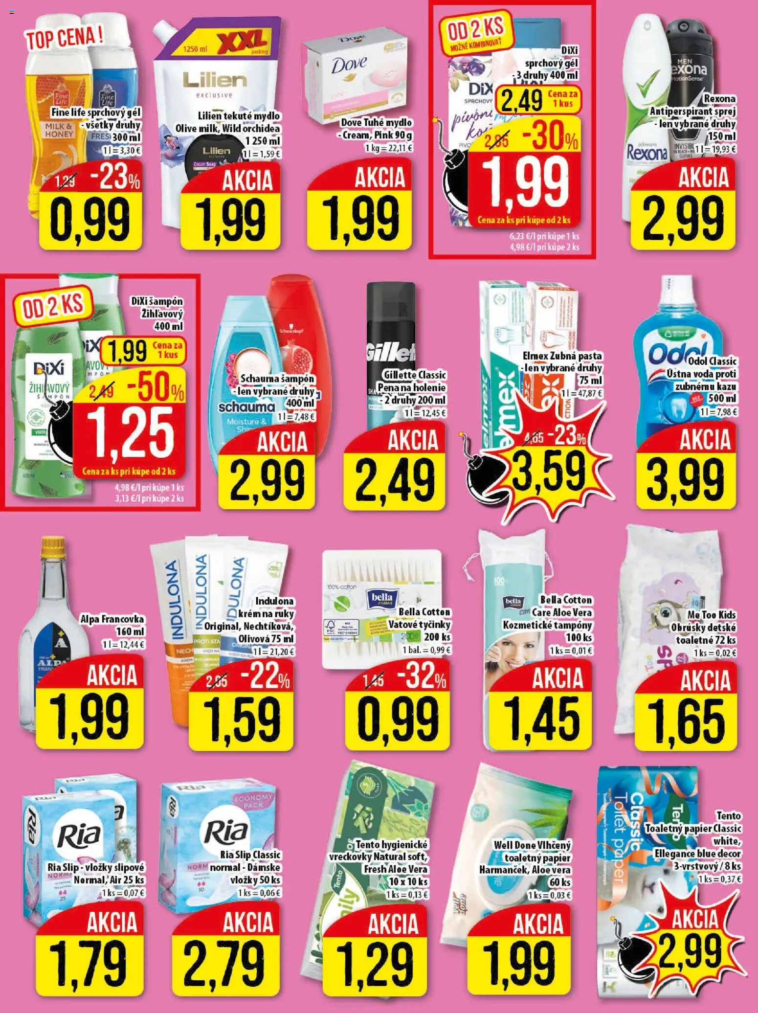 Nové Klas akcie – leták je platný od 23.03.2026 | Strana: 22 | Produkty: Alpa, Krém, Voda, Orchidea