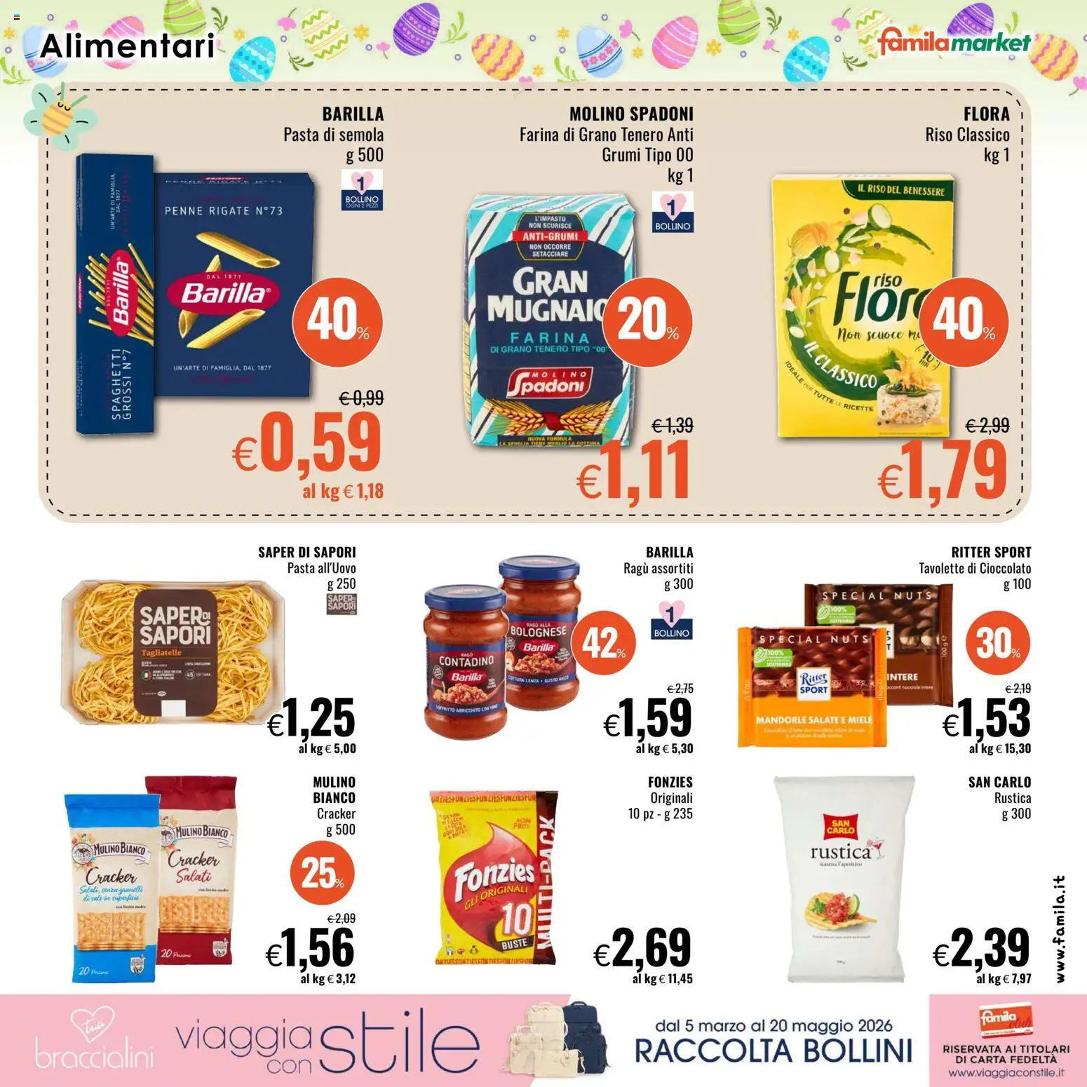 Volantino Famila del 26.03.2026 | Pagina: 17 | Prodotti: Riso, Farina, Nocciole, Miele