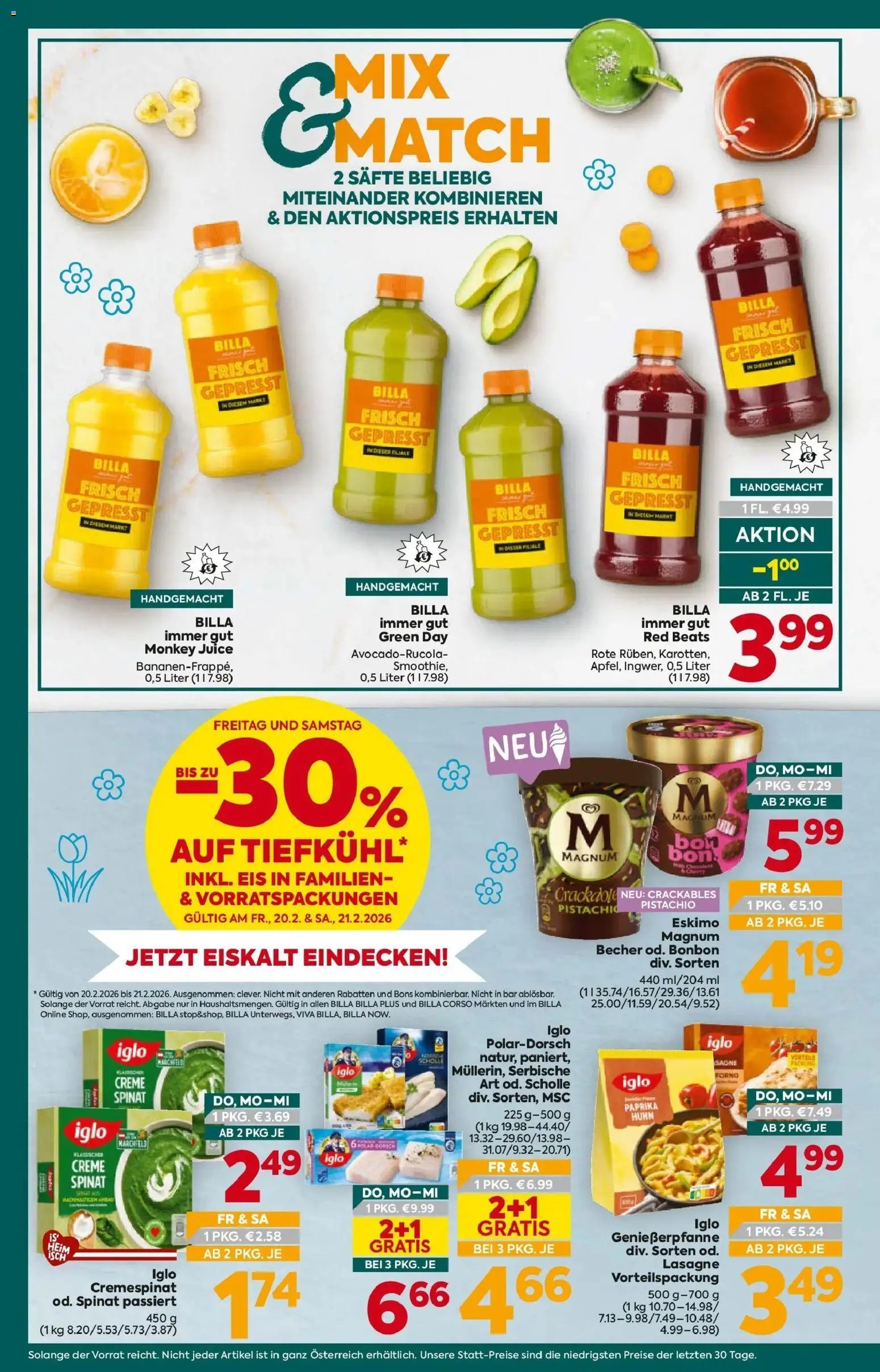 Billa Plus Flugblatt - Niederösterreich gültig ab 19.02.2026 | Seite: 12 | Produkte: Eis, Creme