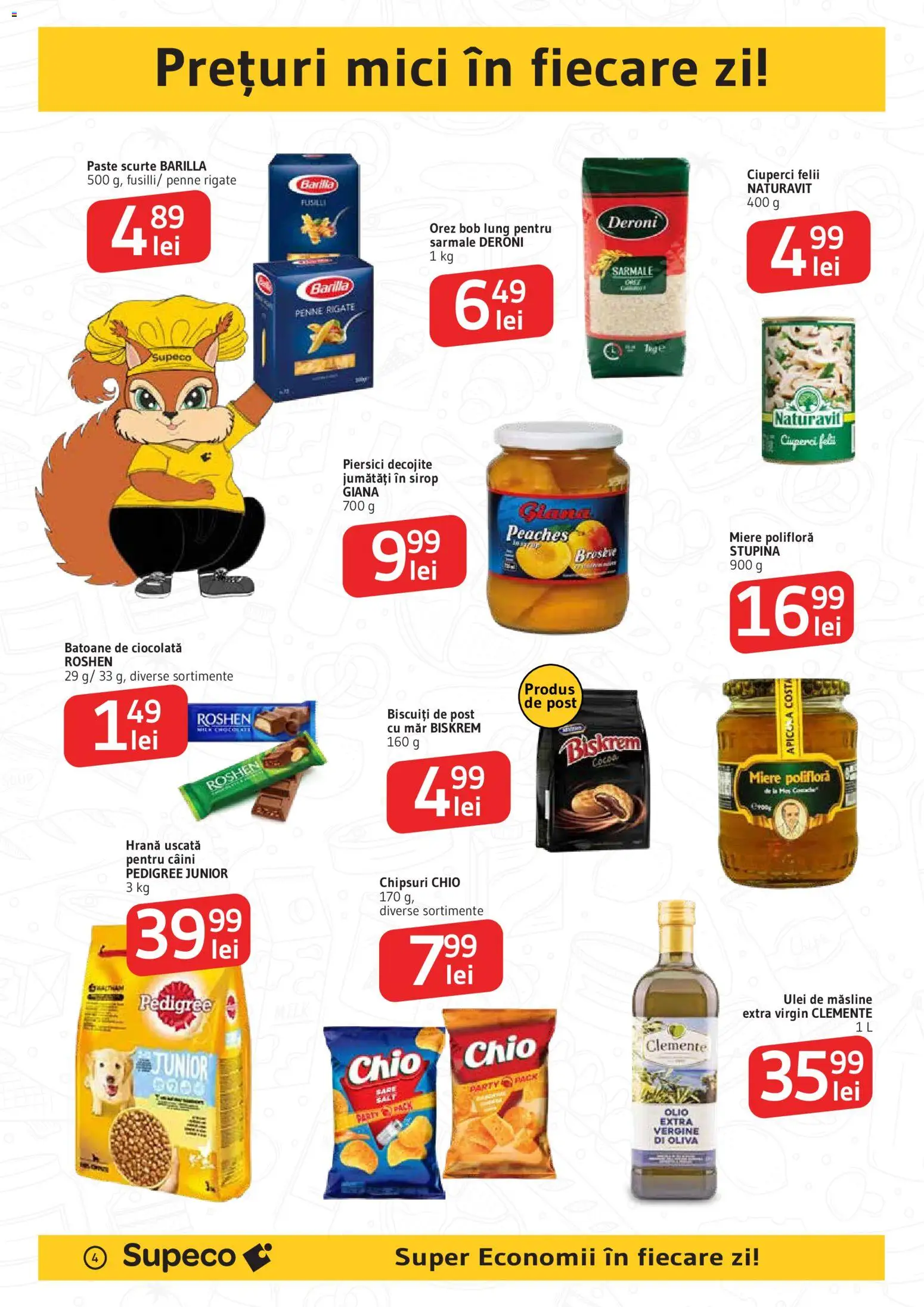 Noul catalog Supeco – valabil de la 19.02.2026 | Pagină: 4 | Produse: Miere polifloră, Mici, Paste, Biscuiți