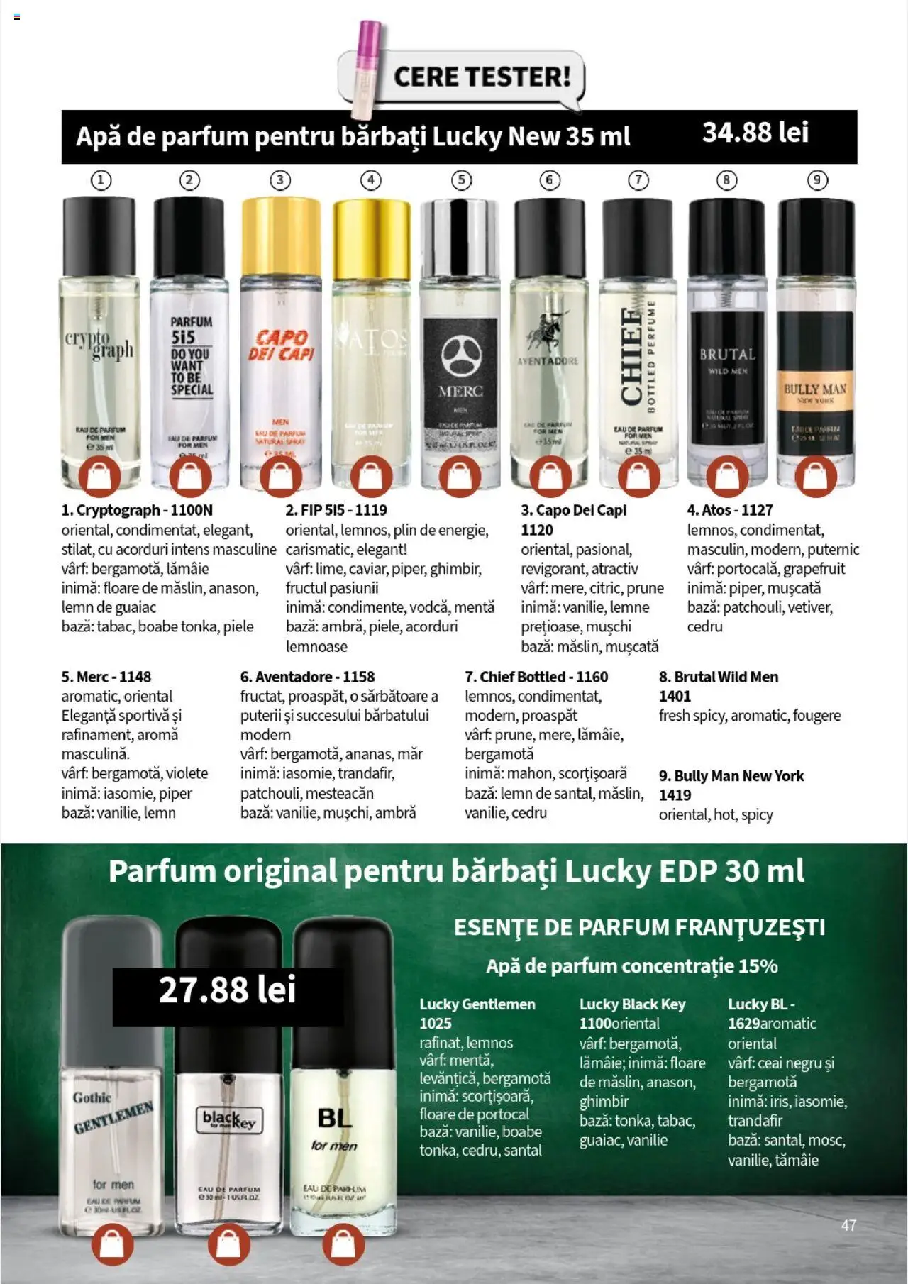 Catalog Lady’s – valabil de la 01.08.2025 | Pagină: 47 | Produse: Parfum, Apă, Piper, Lămâie