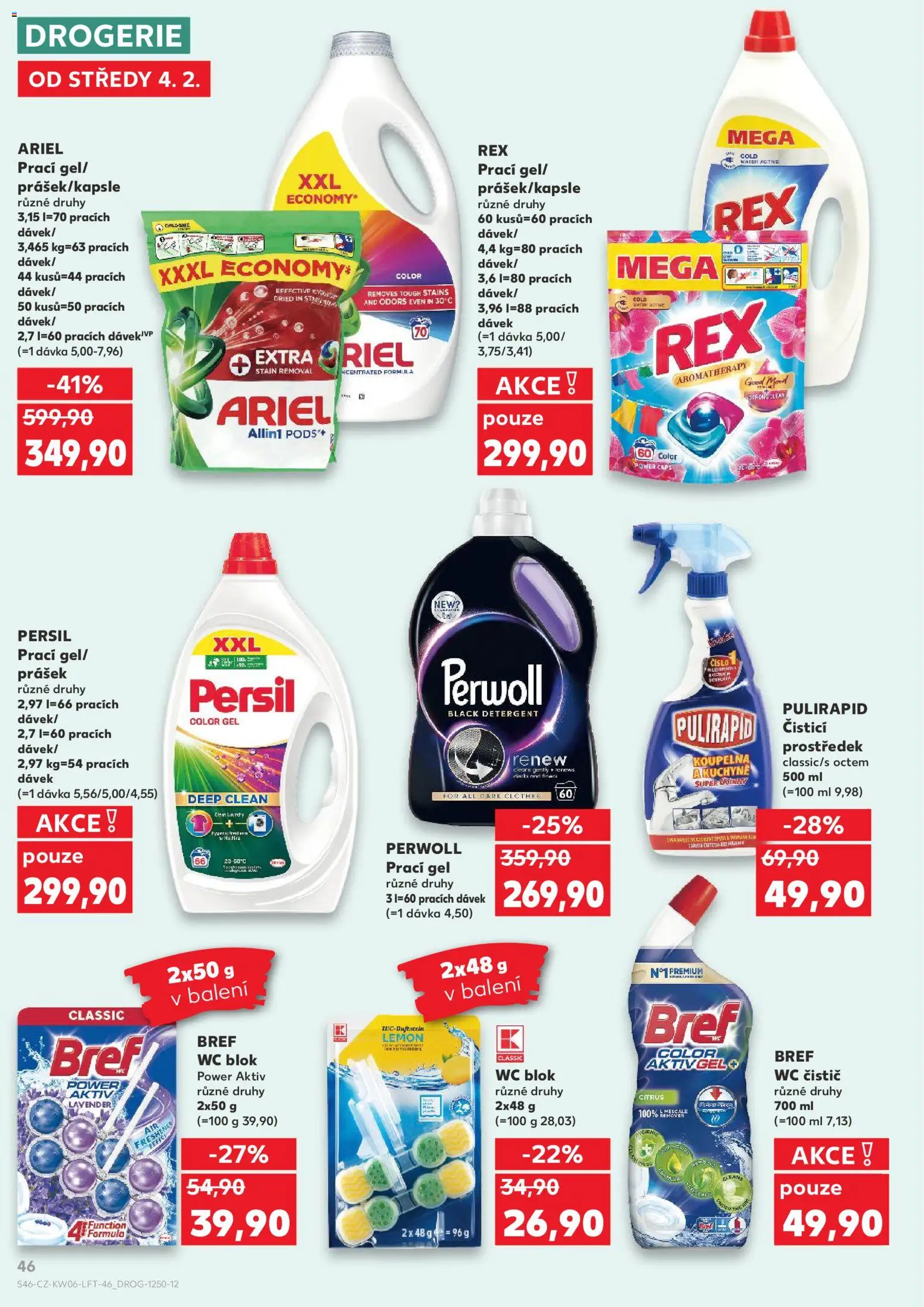 Kaufland leták - Plzeň od 04.02.2026 | Strana: 46 | Produkty: Wc blok, Blok, Drogerie, Kuchyně
