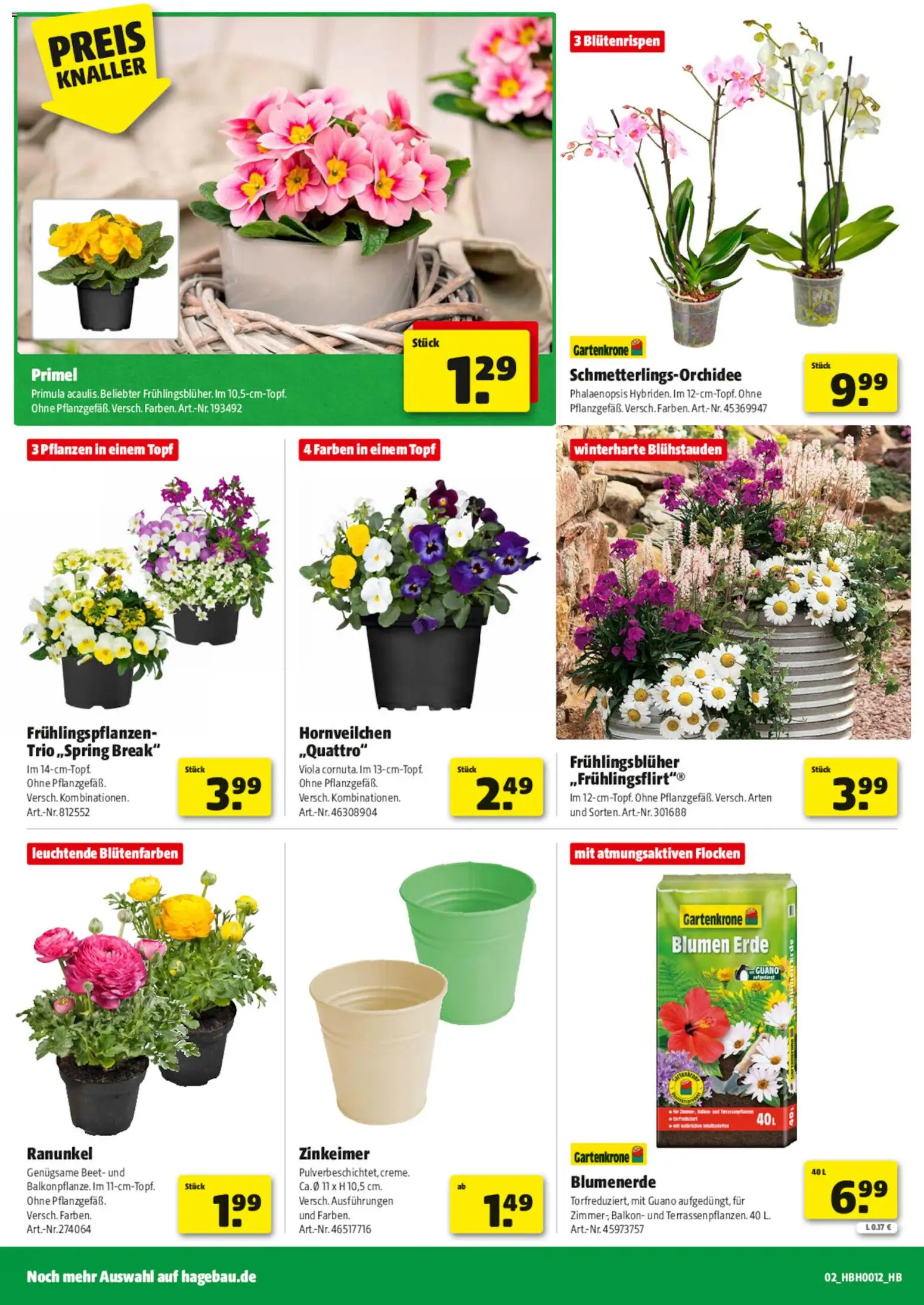 Hagebau Prospekt 	 – gültig ab 14.03.2026 | Seite: 2 | Produkte: Blumen, Blumenerde, Flocken
