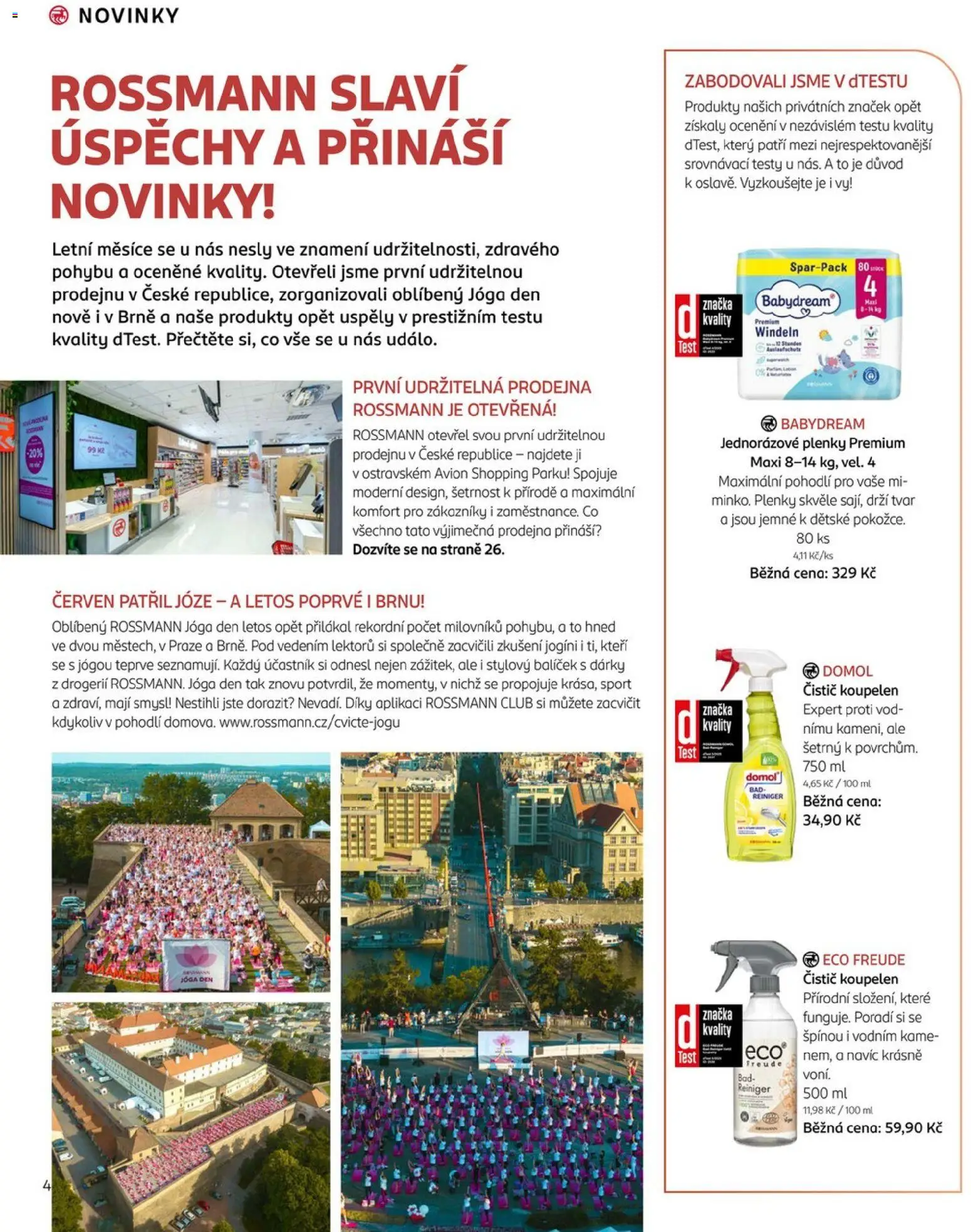 Rossmann magazín - Life Podzim od 10.09.2025 | Strana: 4 | Produkty: Babydream, Test, Plenky