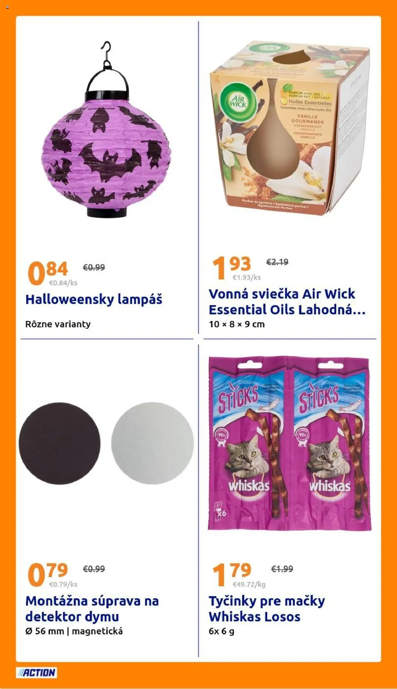 Nové Action akcie – leták je platný od 15.10.2025 | Strana: 20 | Produkty: Losos, Whiskas, Air Wick