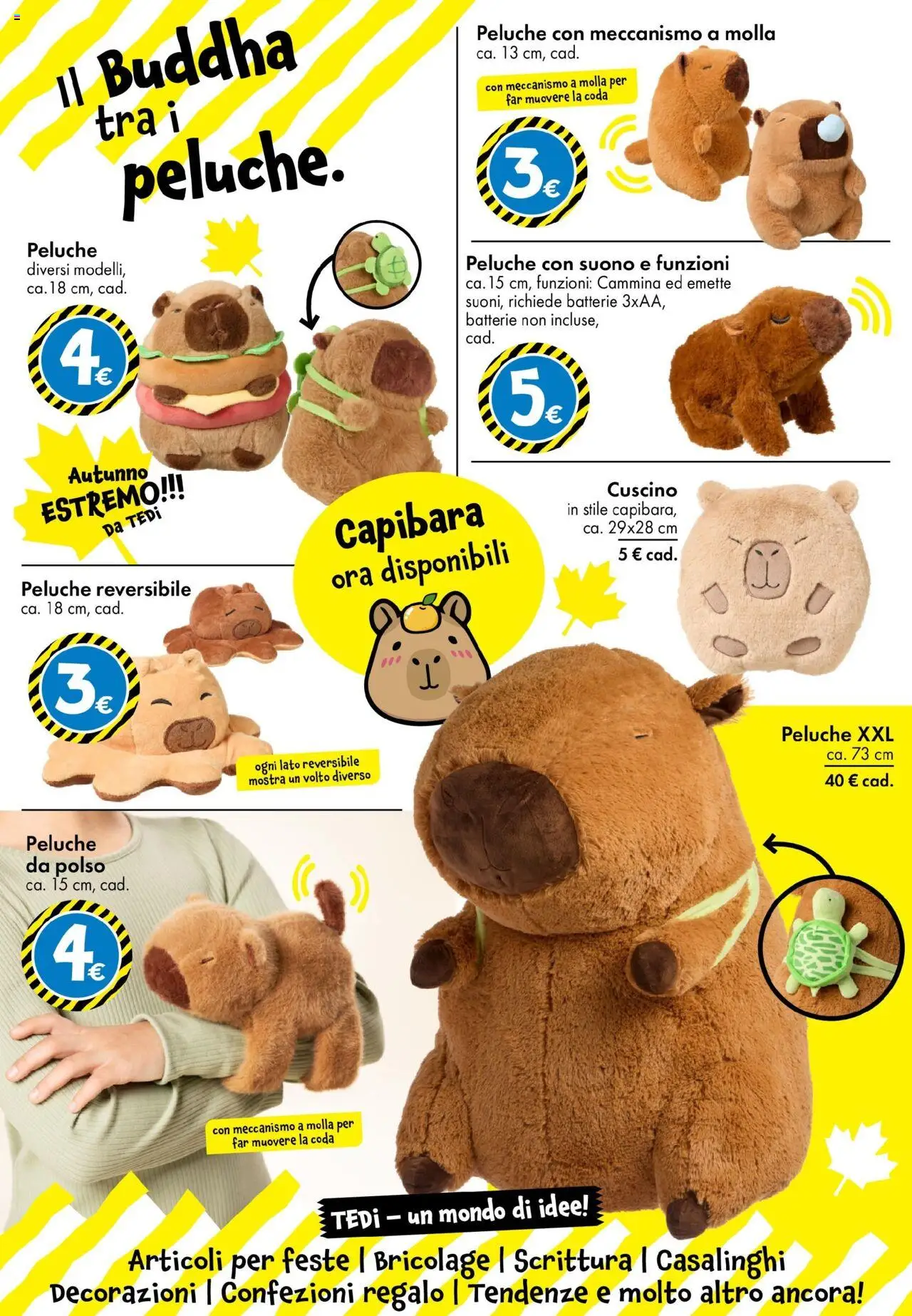 Volantino TEDi del 10.10.2025 | Pagina: 4 | Prodotti: Peluche, Cuscino, Batterie, Decorazioni