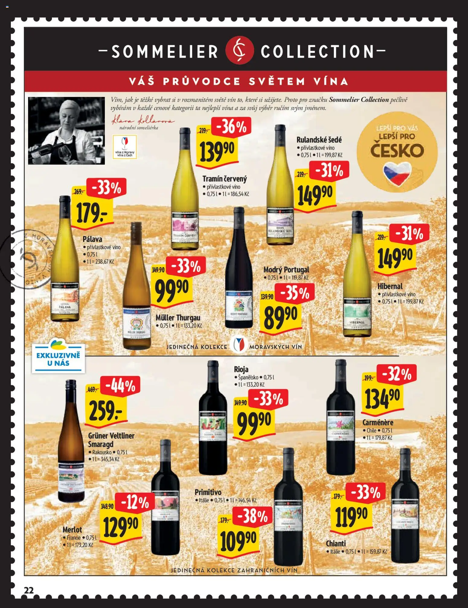 Albert katalog - Hypermarket - Delikatesy od 11.03.2026 | Strana: 22 | Produkty: Víno, Merlot, Grüner Veltliner, Tramín červený