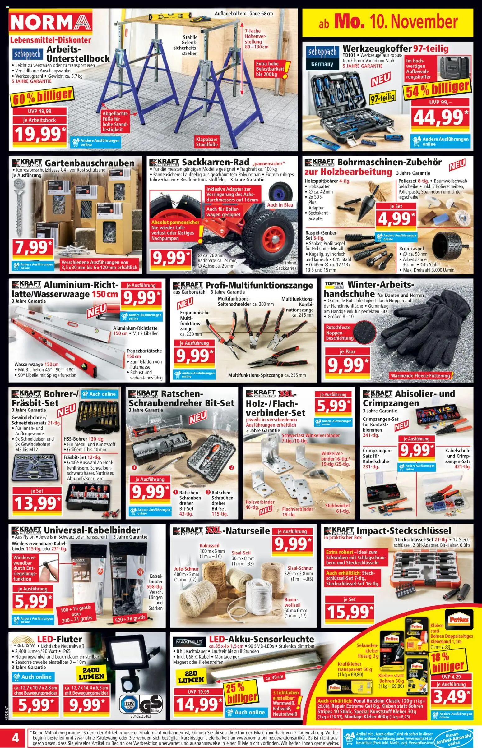 Norma Flugblatt gültig ab 10.11.2025 | Seite: 5 | Produkte: Handschuhe, Kabel, Adapter, Box