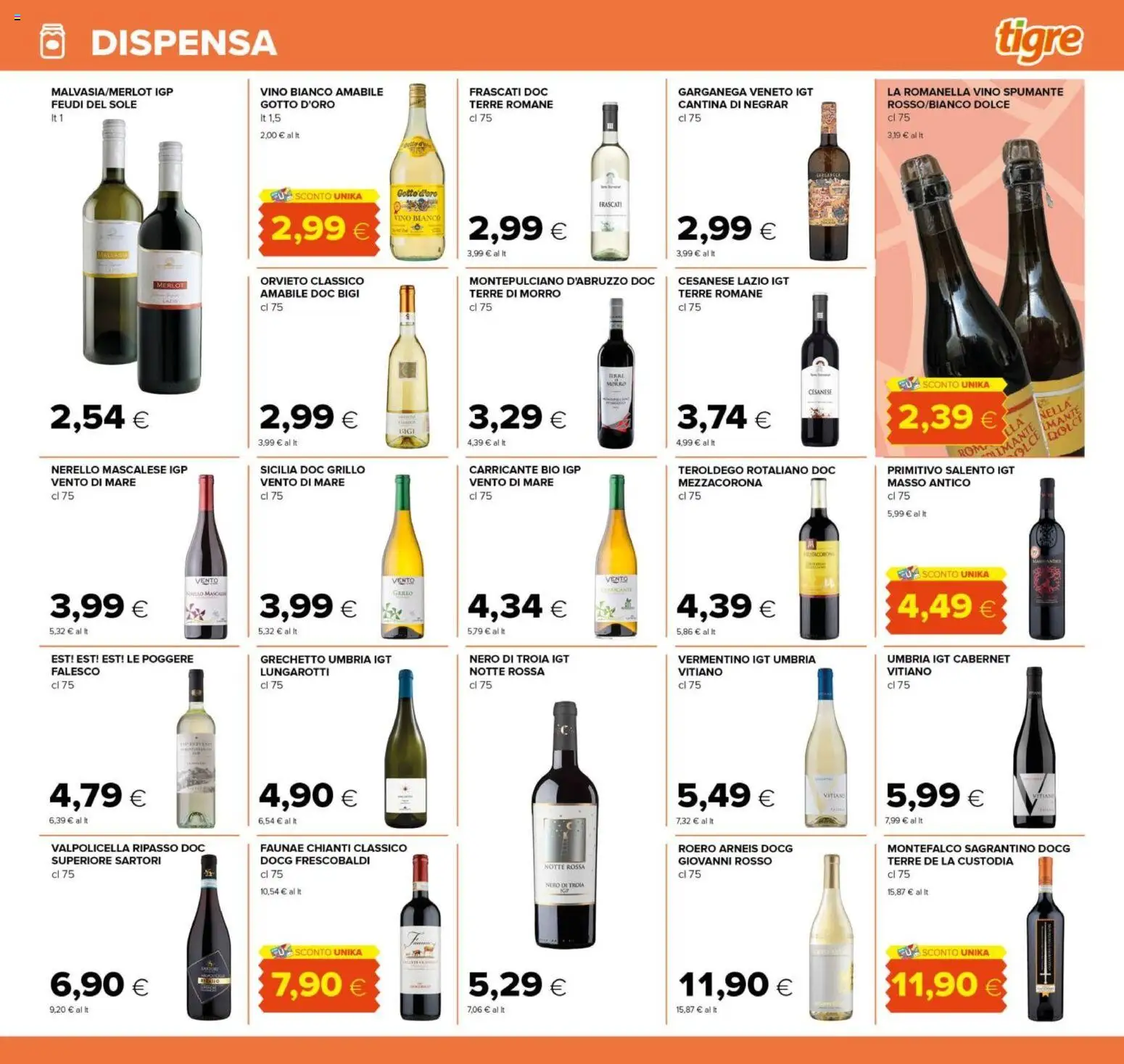 Volantino Tigre del 15.01.2026 | Pagina: 15 | Prodotti: Vino, Spumante, Vino bianco