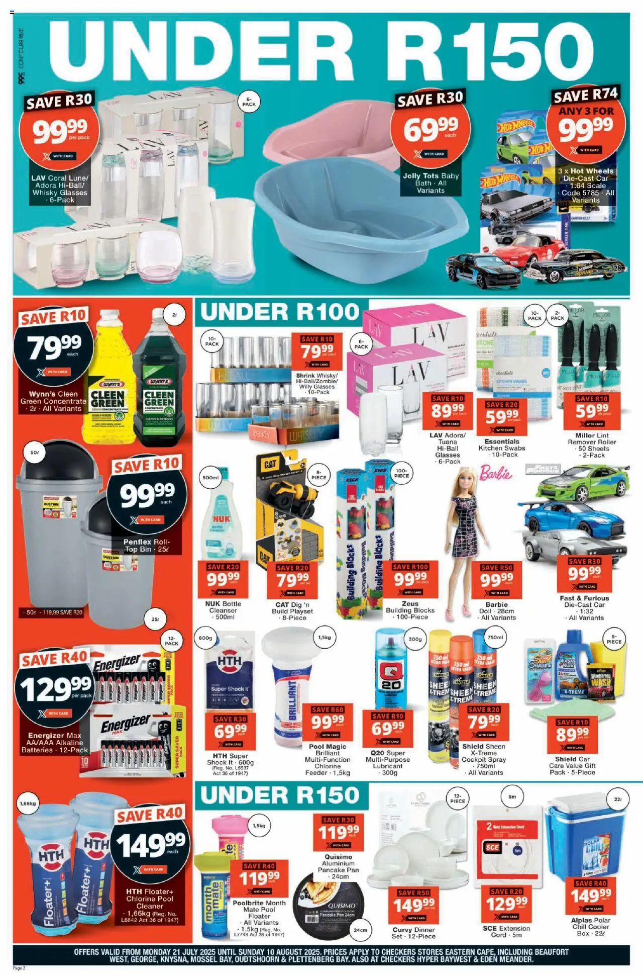 Checkers Eastern Cape - July Month-End Promotion │ valid from 21.07.2025 | Page: 14 | Products: Playset, Scale, Box, Cleen green