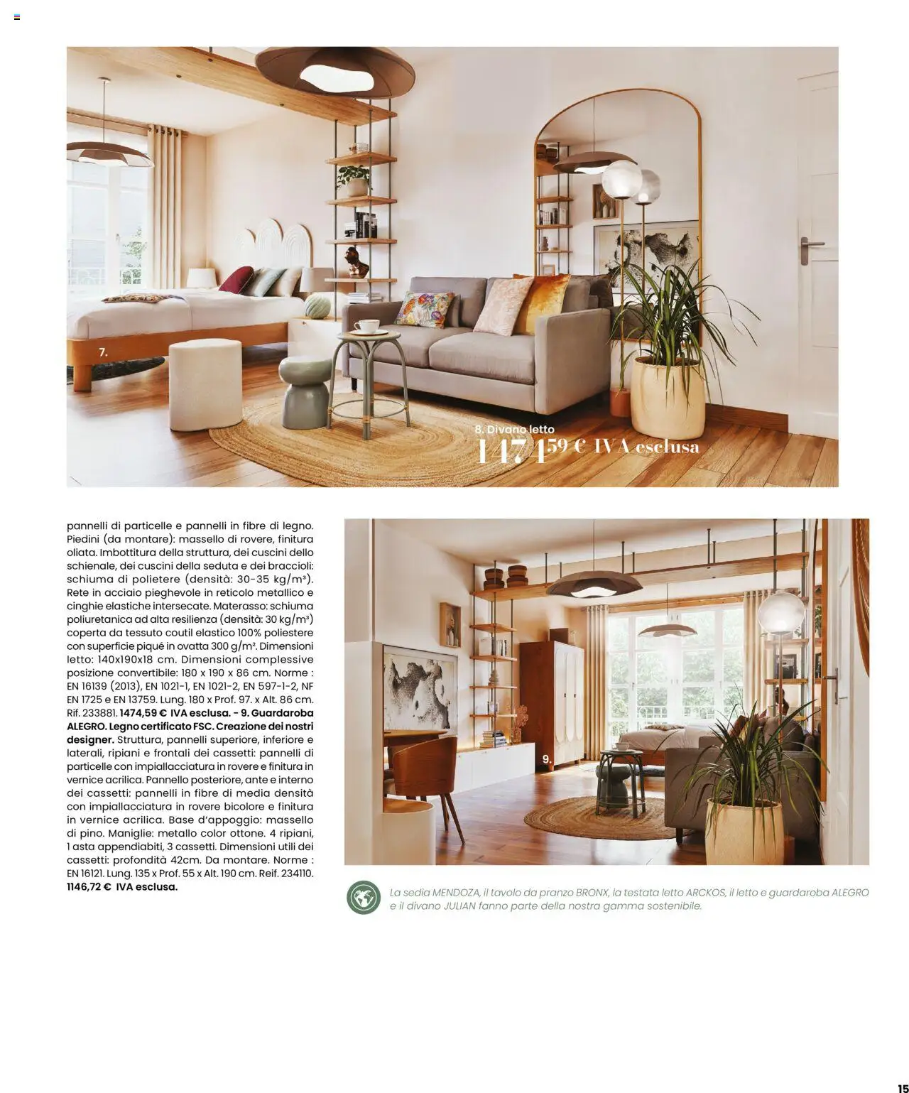Volantino Maisons du Monde del 14.04.2025 | Pagina: 15 | Prodotti: Divano letto, The, Coperta, Divano