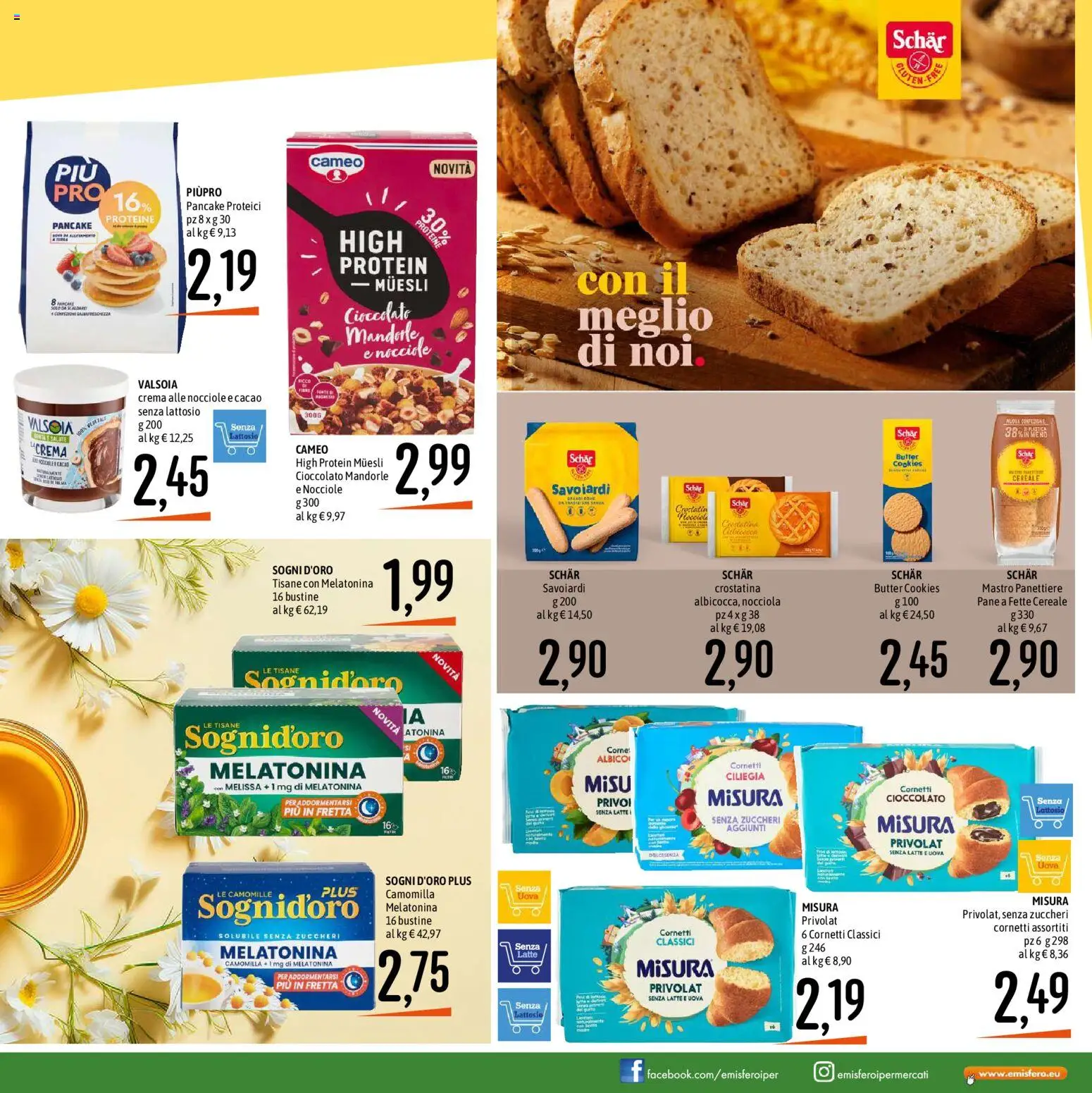 Volantino Emisfero del 22.01.2026 | Pagina: 19 | Prodotti: Muesli, Cioccolato, Latte, Cacao