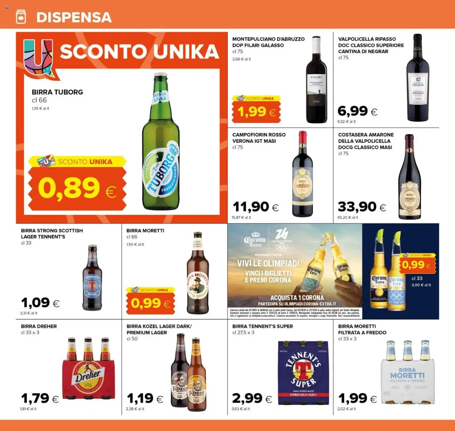 Volantino Oasi del 15.01.2026 | Pagina: 18 | Prodotti: Tennent's, Birra, Birra Moretti