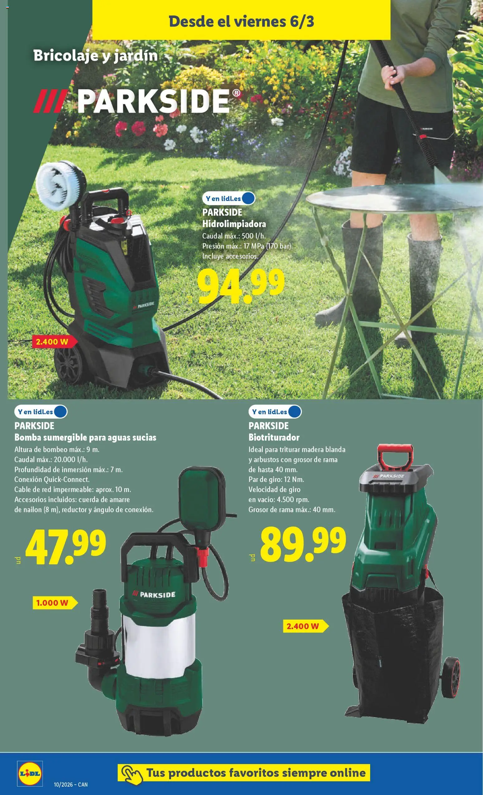 Lidl folleto de bazar │ válido desde el 02.03.2026 | Página: 18 | Productos: Hidrolimpiadora, Cable