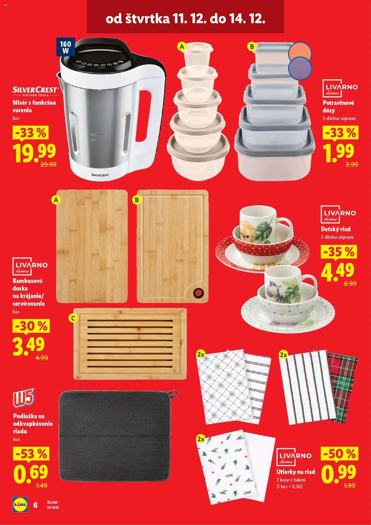 Nové Lidl akcie – leták je platný od 11.12.2025 | Strana: 6 | Produkty: Mixér