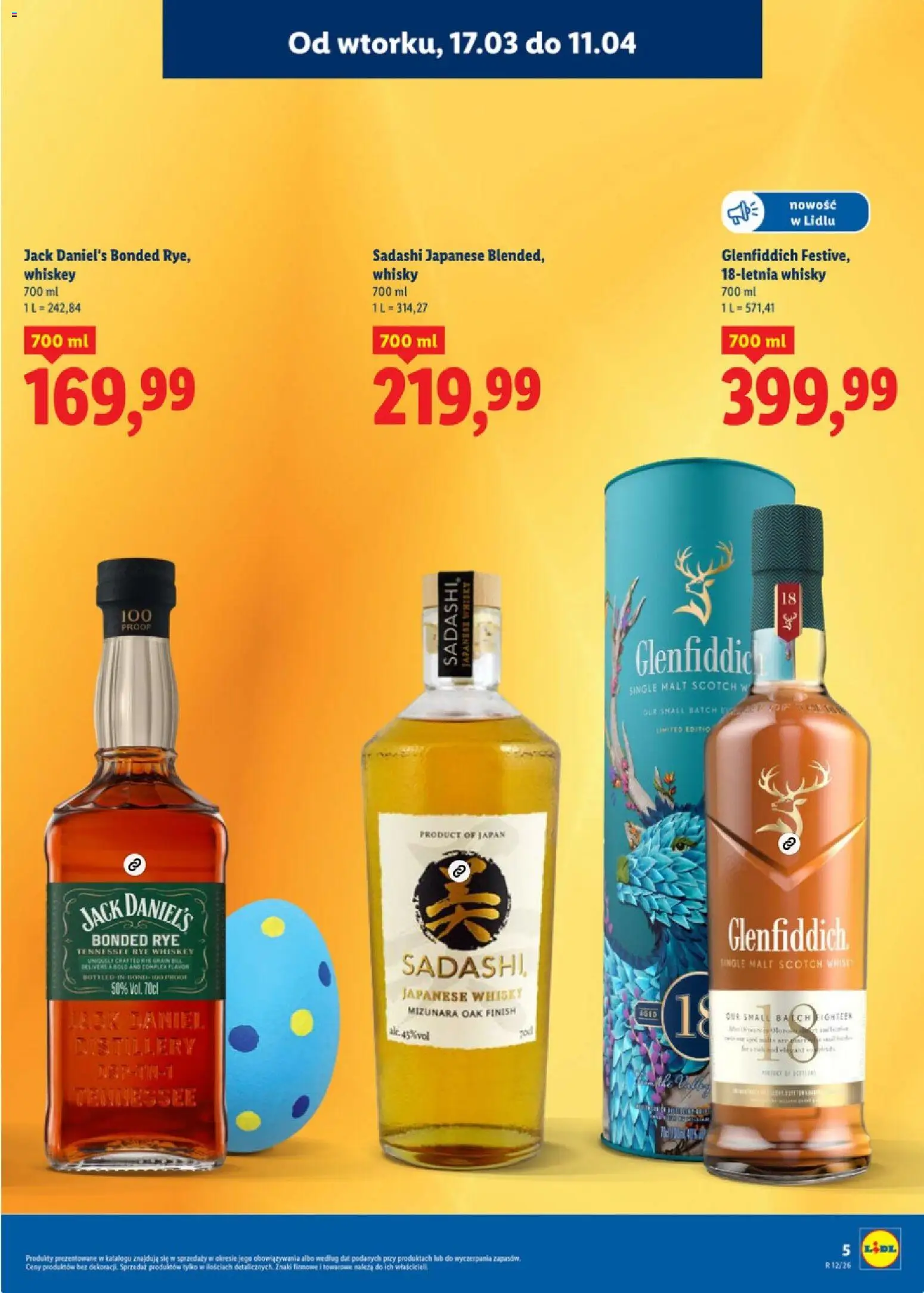 Lidl Polsko leták - Alkoholi mocnych i win  od 17.03.2026 | Strana: 5 | Produkty: Finish, Whiskey, Whisky, Jack Daniel’s