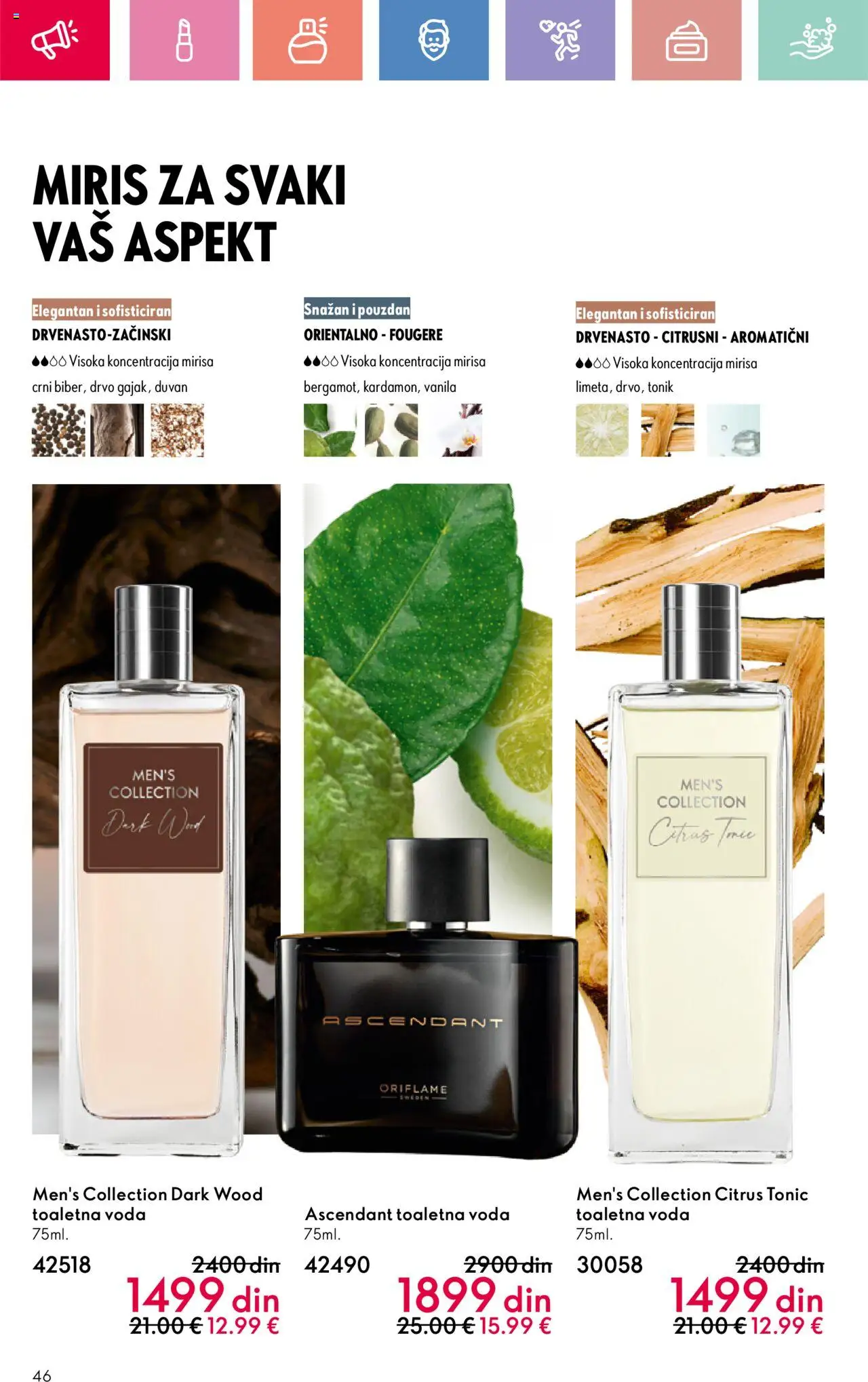 Oriflame katalog - važi od 24.08.2025 | Strana: 46 | Proizvode: Miris, Toaletna voda, Voda, Tonik