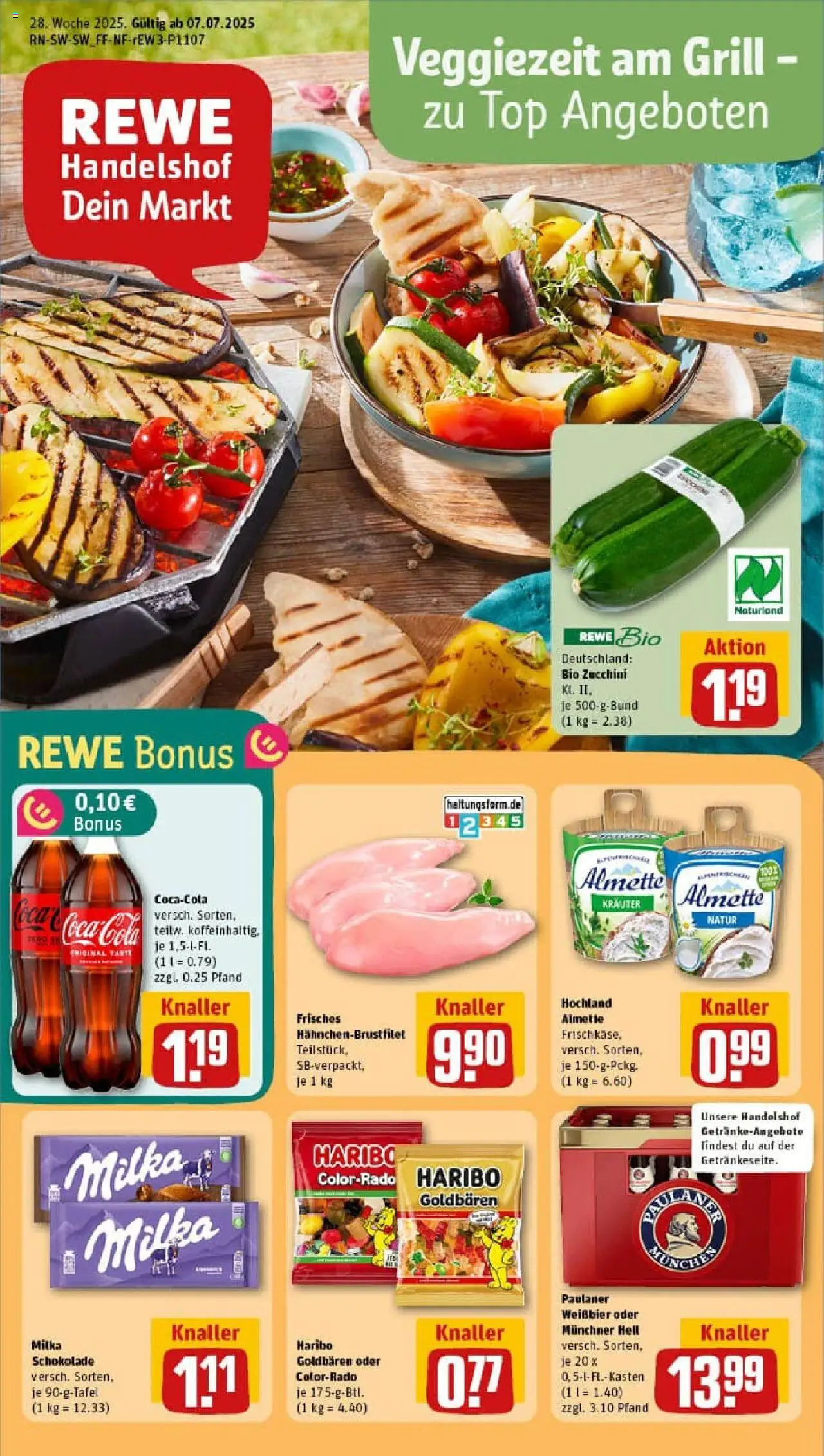 Rewe prospekt Konstanz	 - gültig ab dem 06.07.2025 | Seite: 1 | Produkte: Top, Coca cola, Weißbier, Paulaner
