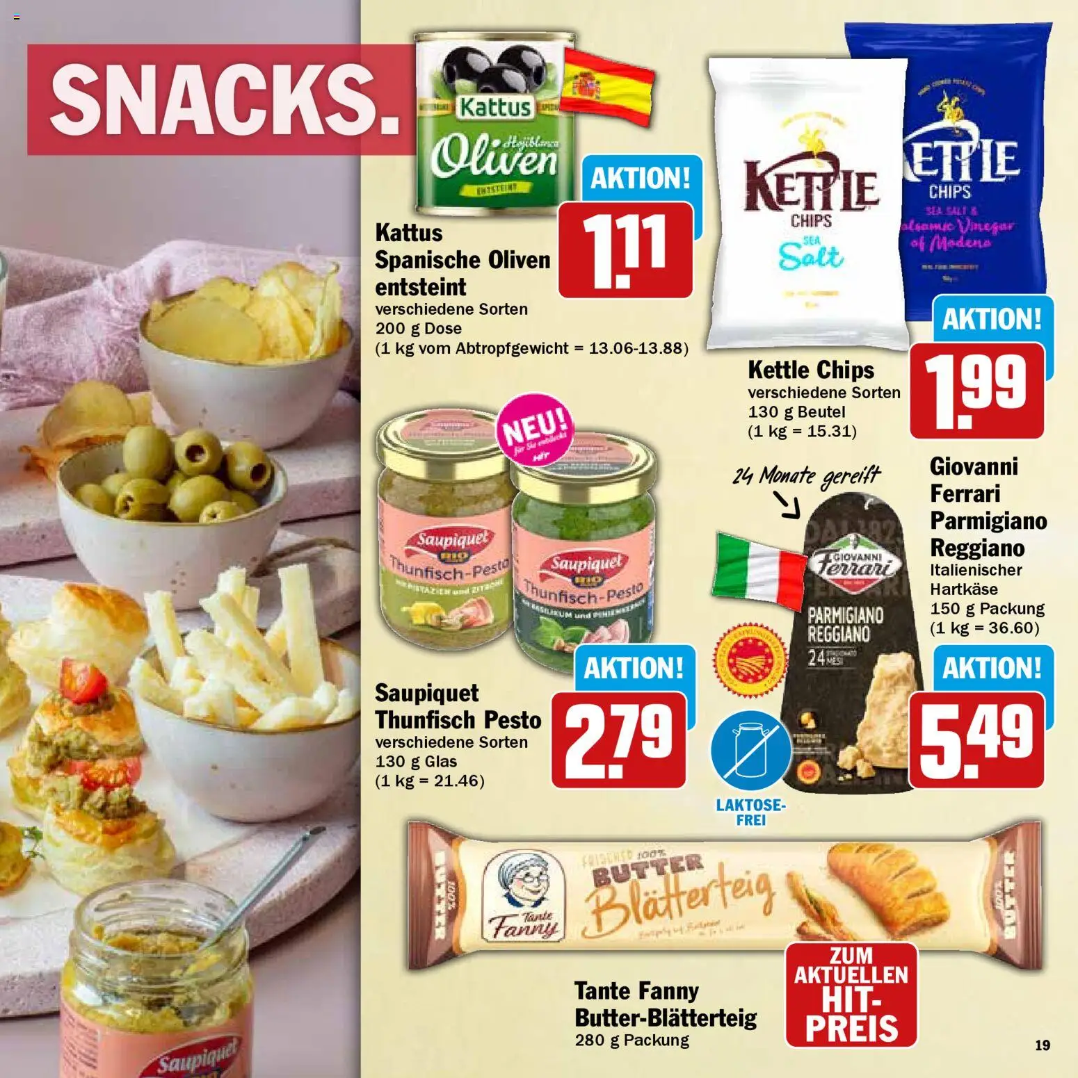HIT Wochenprospekt – gültig ab 09.03.2026 | Seite: 19 | Produkte: Butter, Thunfisch, Chips
