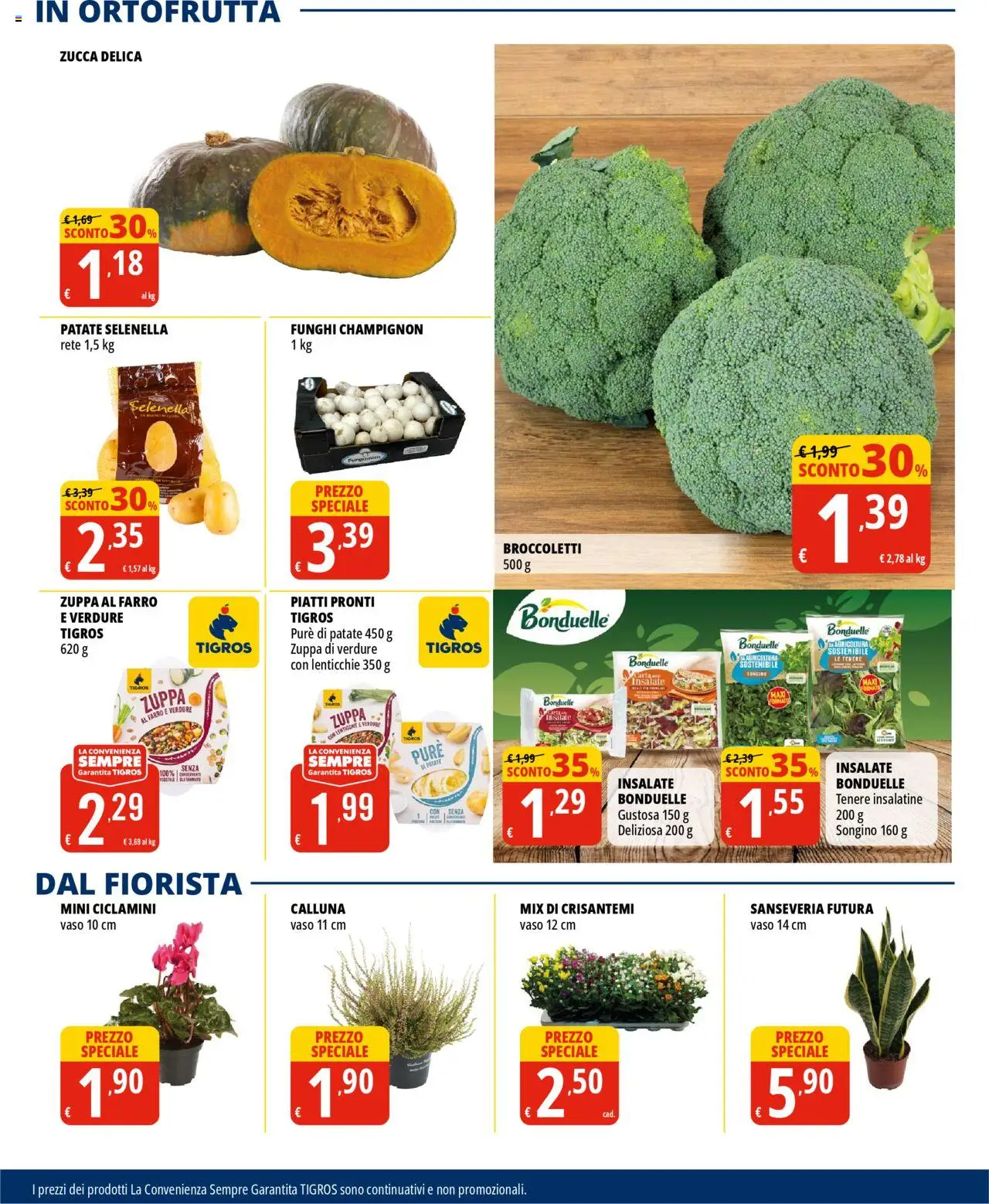Volantino Tigros del 02.10.2025 | Pagina: 15 | Prodotti: Patate, Lenticchie, Vaso, Farro