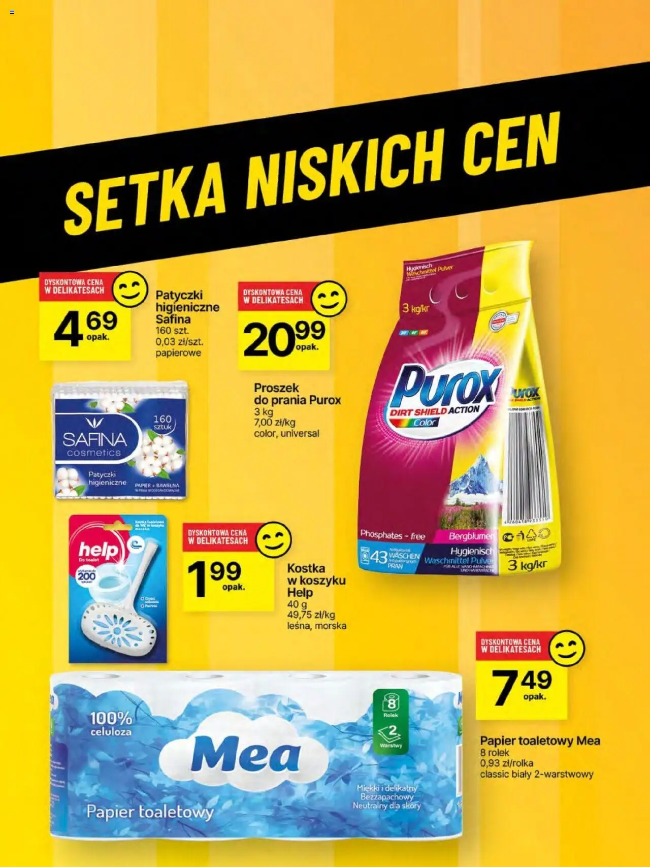 Delikatesy Centrum Gazetka od 19.06.2025 | Strona: 64 | Produkty: Papier toaletowy, Cleaner, Proszek do prania, Detergent