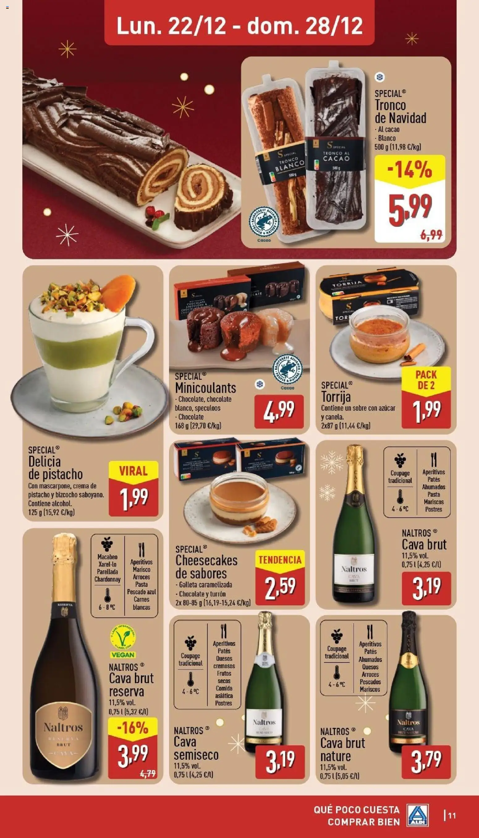 Aldi folleto Baleares │ válido desde el 22.12.2025 | Página: 11 | Productos: Chocolate, Pescado, Crema, Φρυγανιές σικάλεως