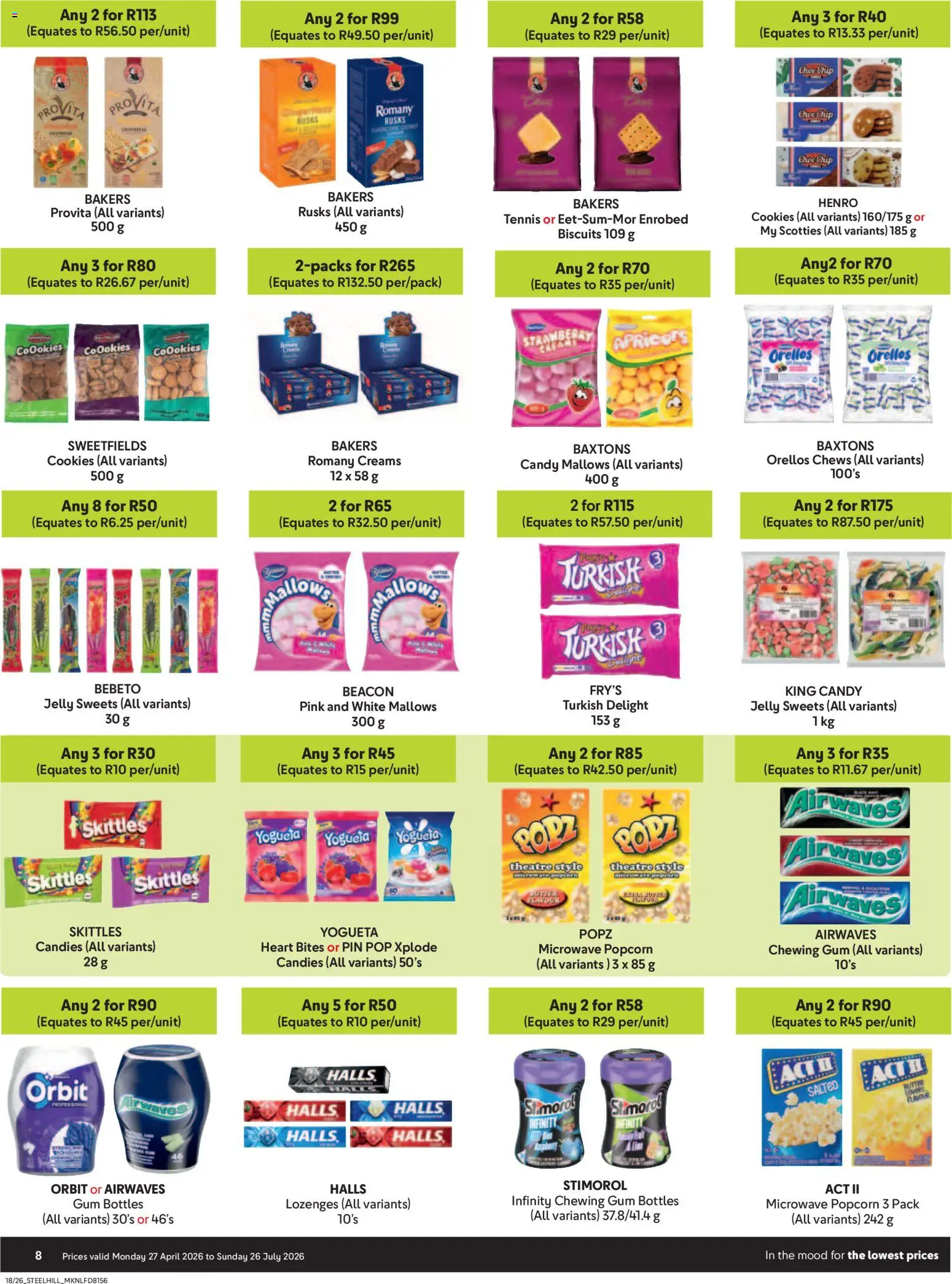 New Makro catalogue – valid from 27.04.2026 | Page: 8 | Products: Butter, Biscuits, Candies, Cookies