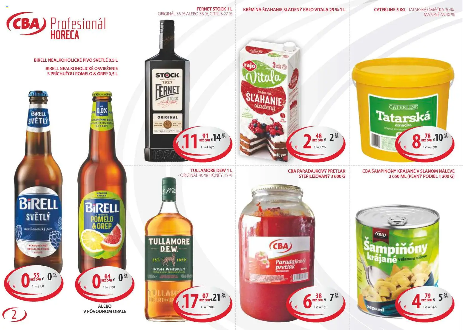 Nové Sintra akcie – leták je platný od 02.03.2026 | Strana: 2 | Produkty: Pivo, Krém, Tatárska omáčka, Tullamore Dew
