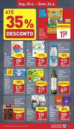 Pré-visualização Aldi folheto válido de 20.04.2026 | Página: 9 | Produtos: Leite, Tâmaras, Café, Maça