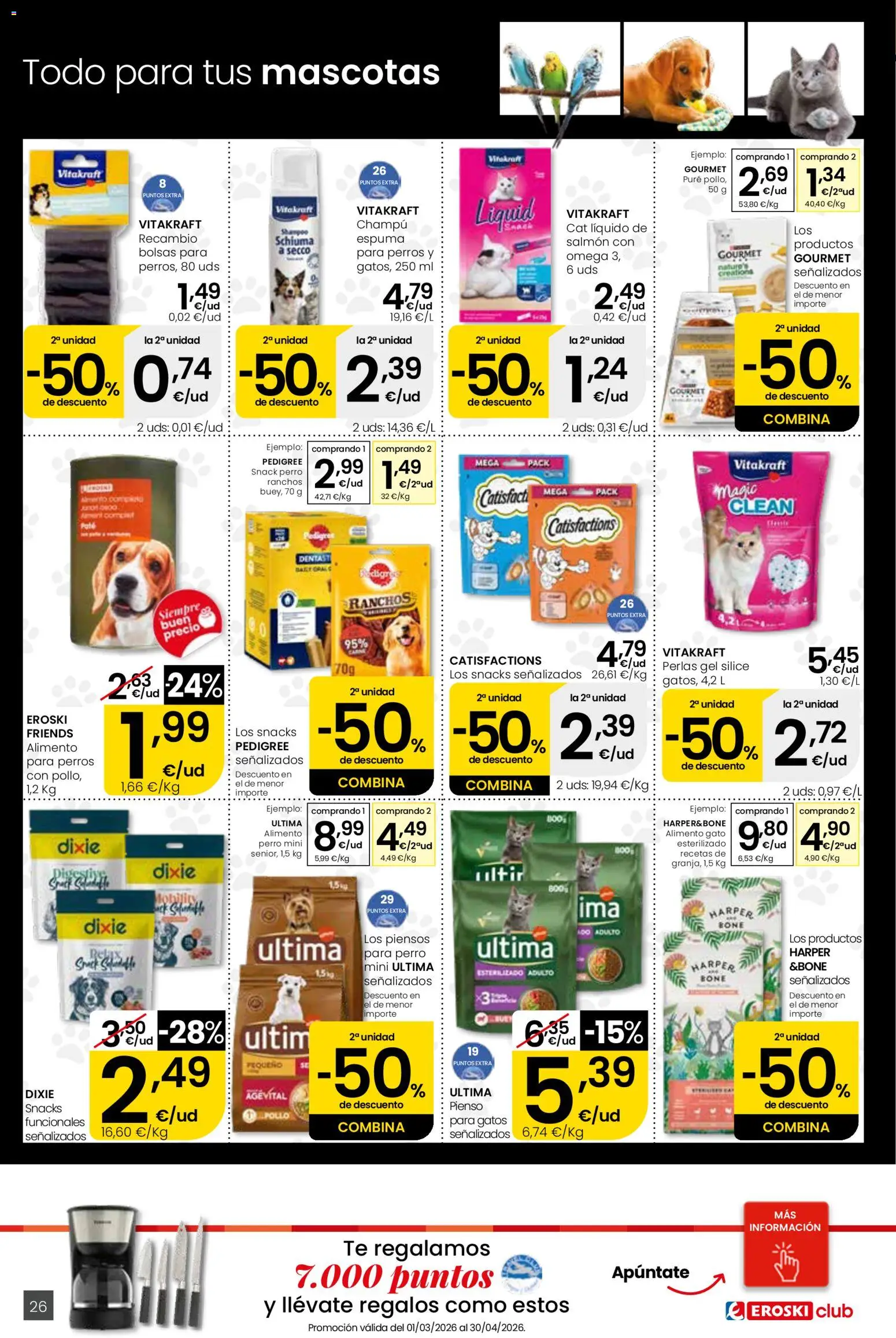 Eroski Quieres ahorrar conmigo │ válido desde el 16.04.2026 | Página: 26 | Productos: Champú, Paté, Té