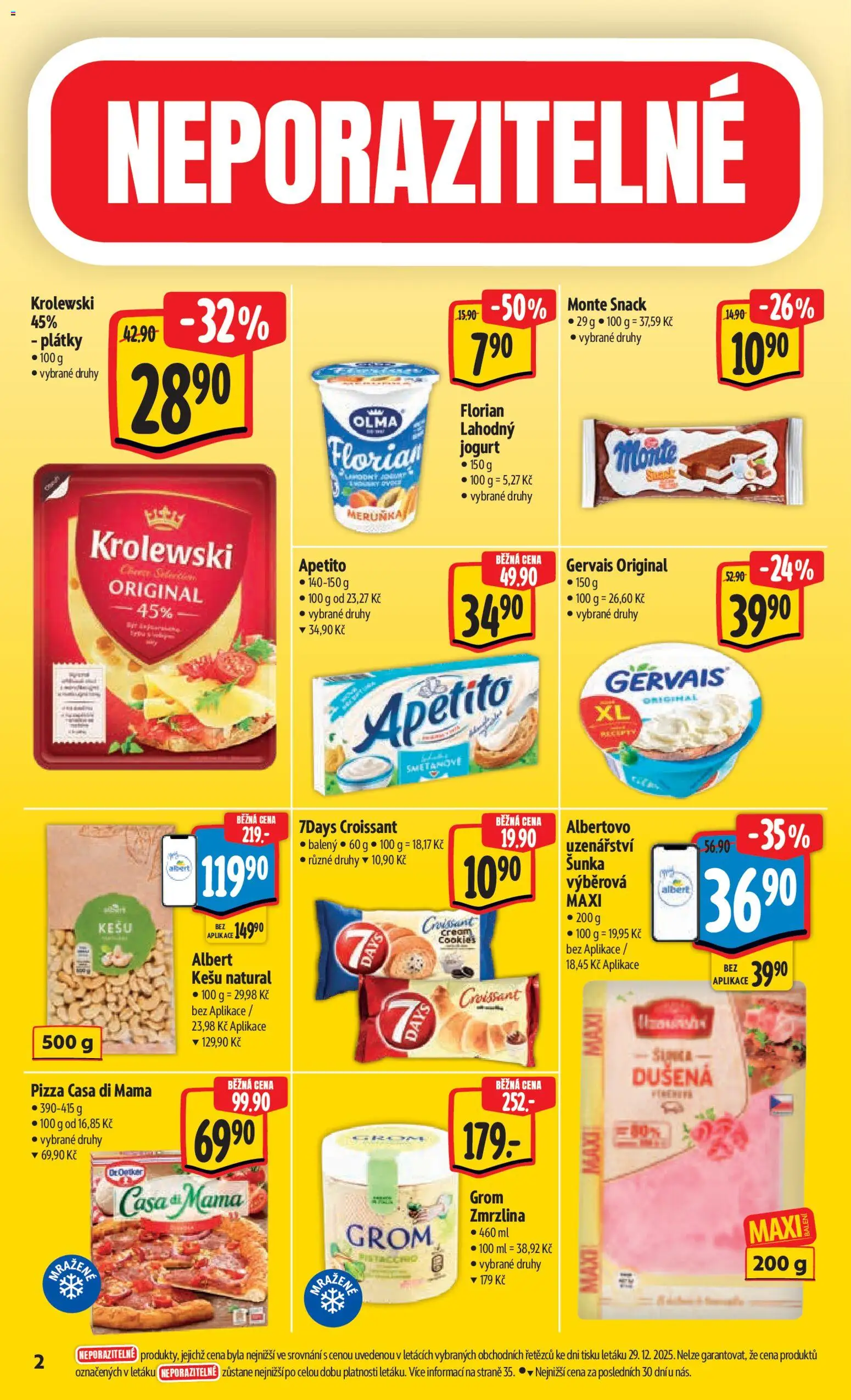 Albert leták - Hypermarket od 07.01.2026 | Strana: 6 | Produkty: Kešu, Šunka, Cookies, Gervais